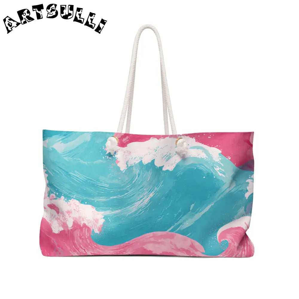 JAKKOUTTHEBXX The Great Pastelwave II Pink and Blue Weekender Bag