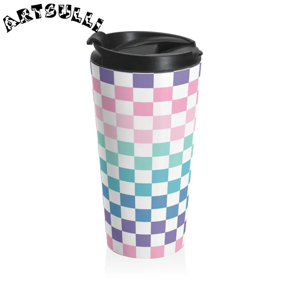 JAKKOUTTHEBXX Vaporwave Rainbow Checkerboard Multi-Color Stainless