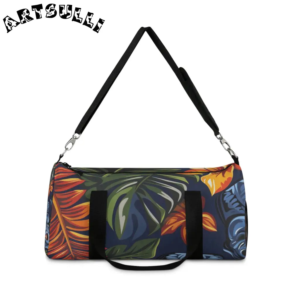 JAKKOUTTHEBXX Tropical Leaf Print Duffel Bag 2025