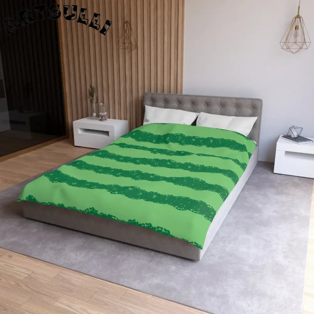 JAKKOUTTHEBXX Watermelon Green Microfiber Duvet Cover JAKKOUTTHEBXX