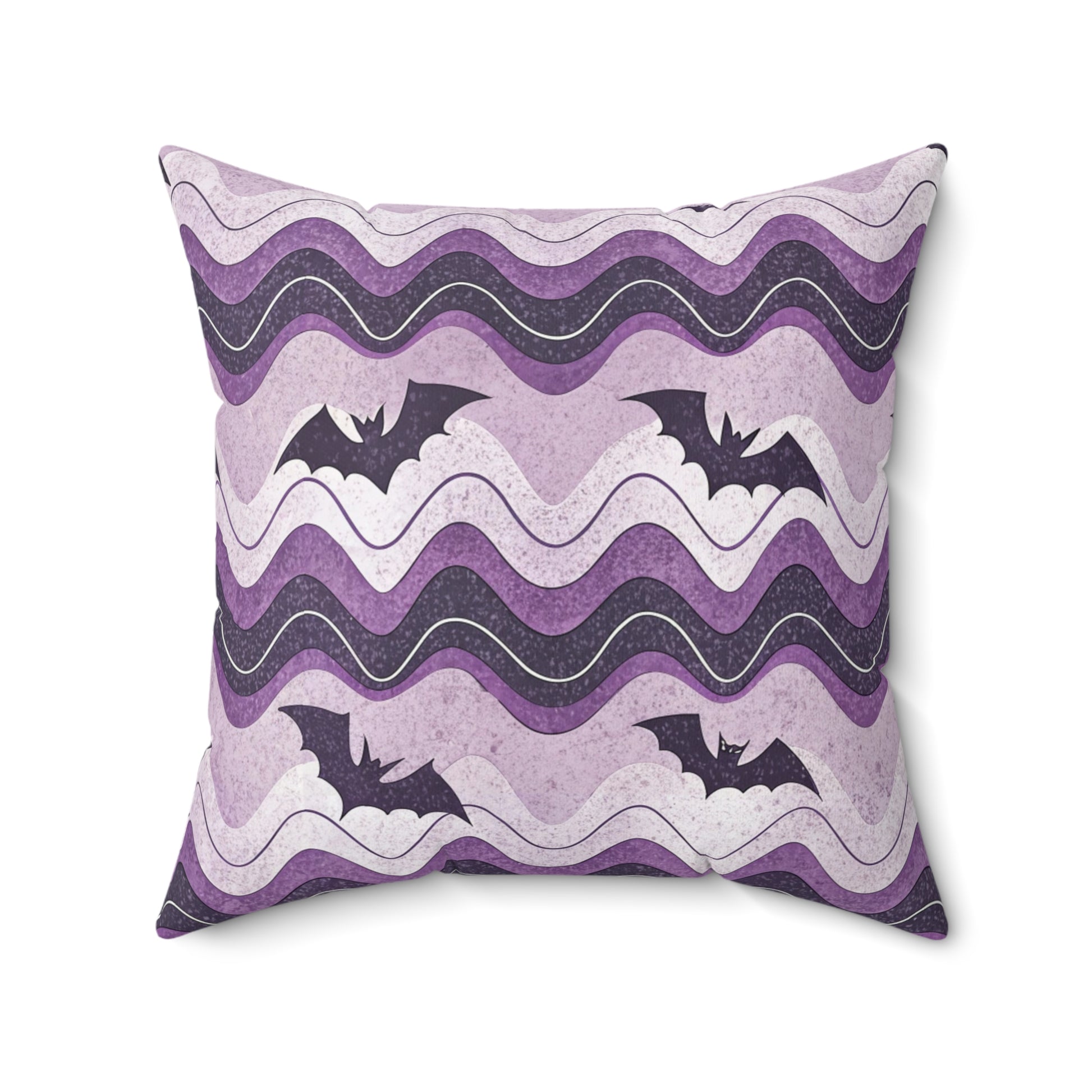 Bat Wave Spun Polyester Square Pillow, Artsulli - Art is Long, Life is Short, Home Decor, Size, 20" × 20", , , , , 44206766567737