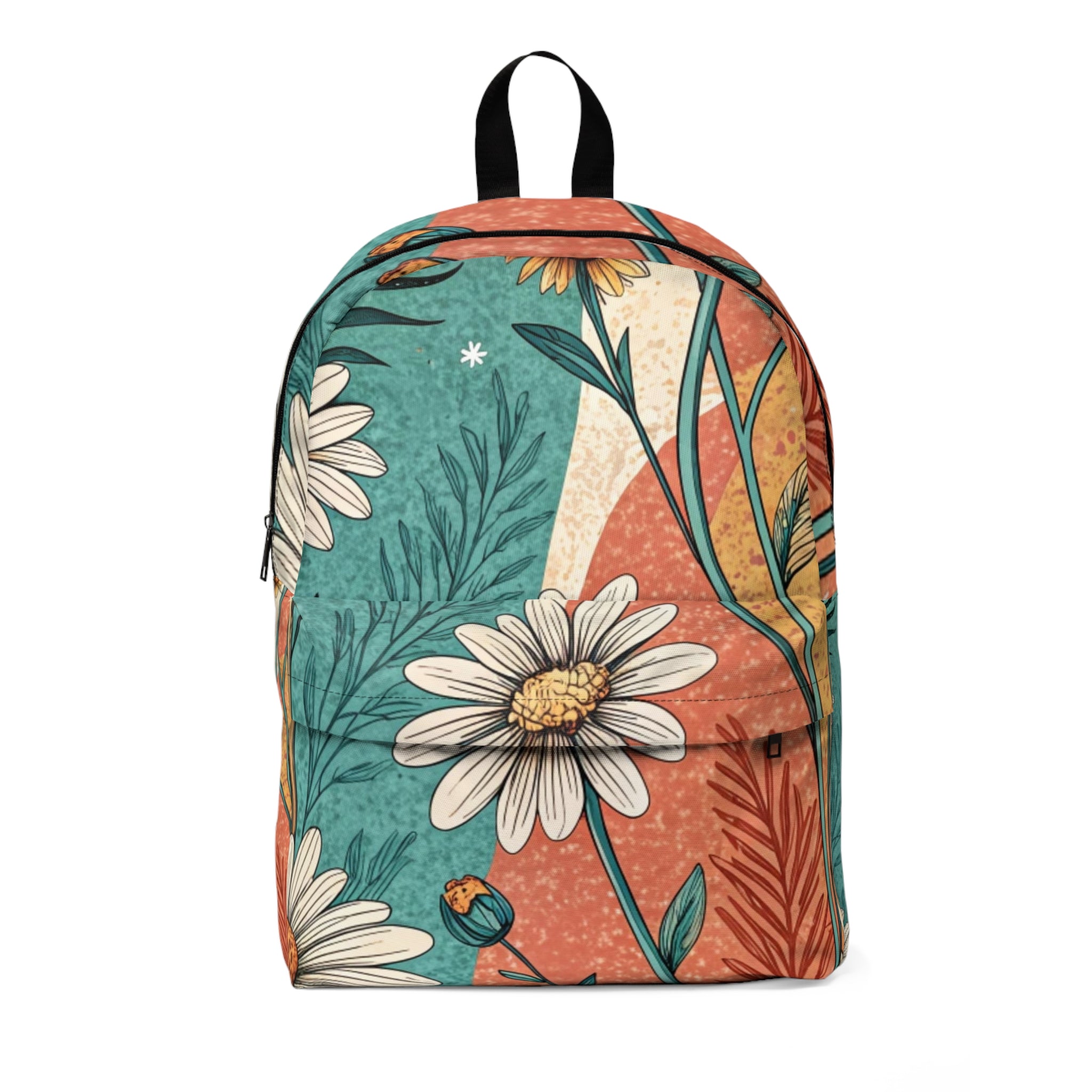 Retro Daisy Dream Unisex Classic Backpack, Artsulli - Art is Long, Life is Short, Bags, Size, One size, , , , , 41281280008451885750