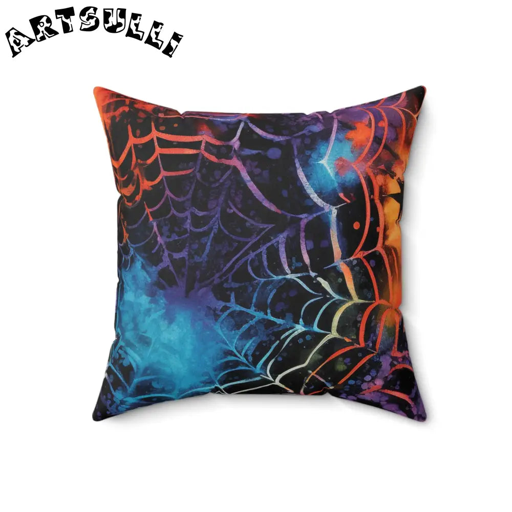 JAKKOUTTHEBXX Colorful Spiderweb Throw Pillow 2025
