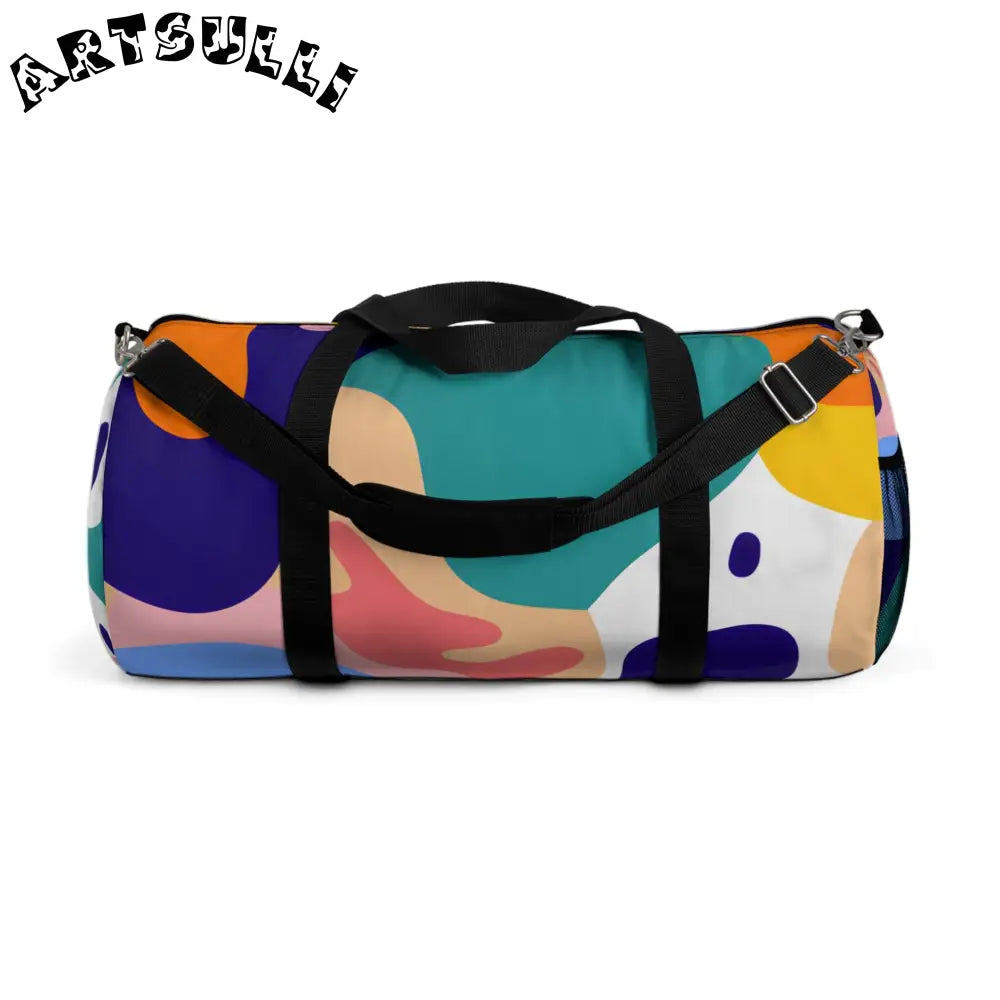 JAKKOUTTHEBXX Colorful Abstract Shapes Duffel Bag JAKKOUTTHEBXX