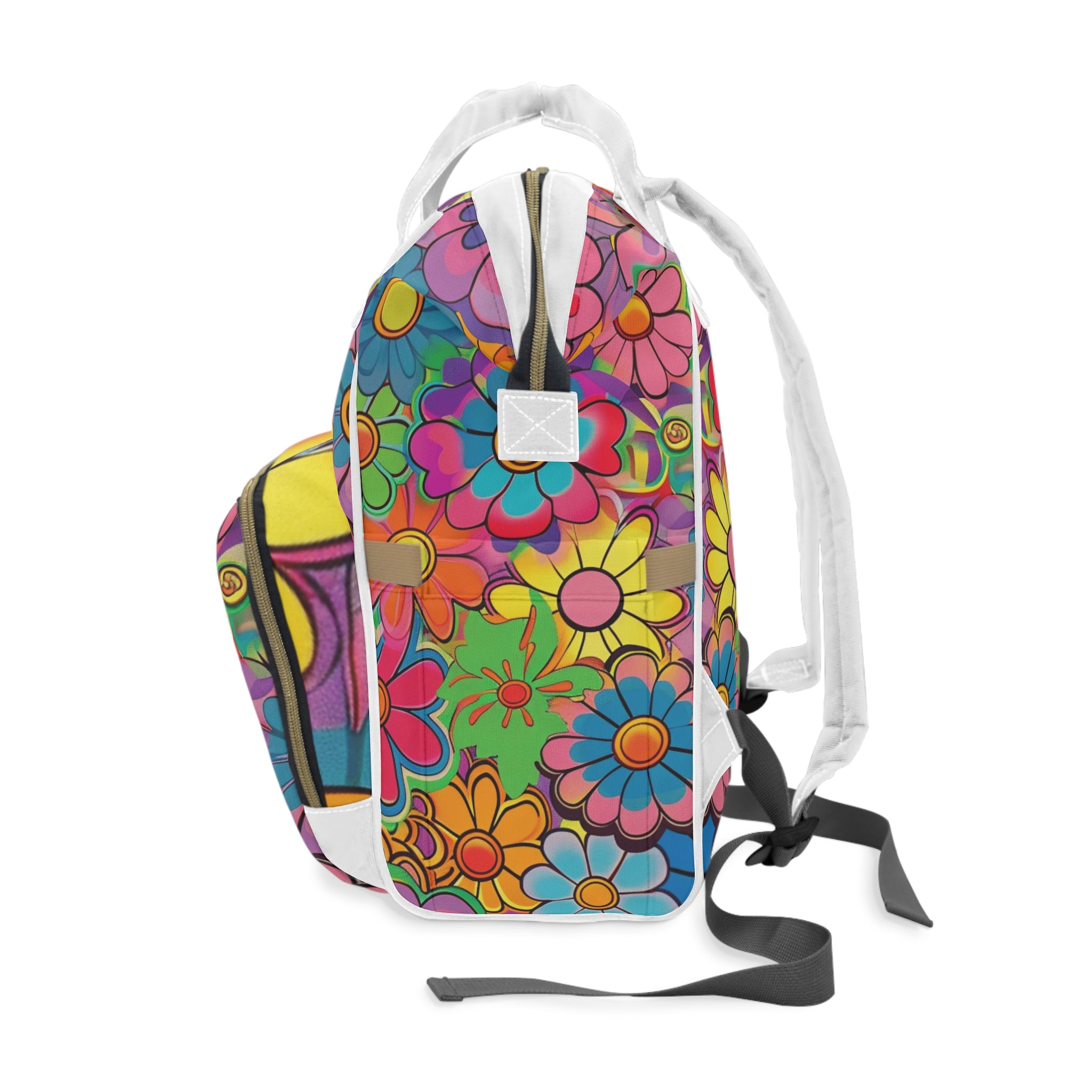 Chromatic Daisy Dream Multifunctional Diaper Backpack, Artsulli - Art is Long, Life is Short, Bags, , , , , , , 
