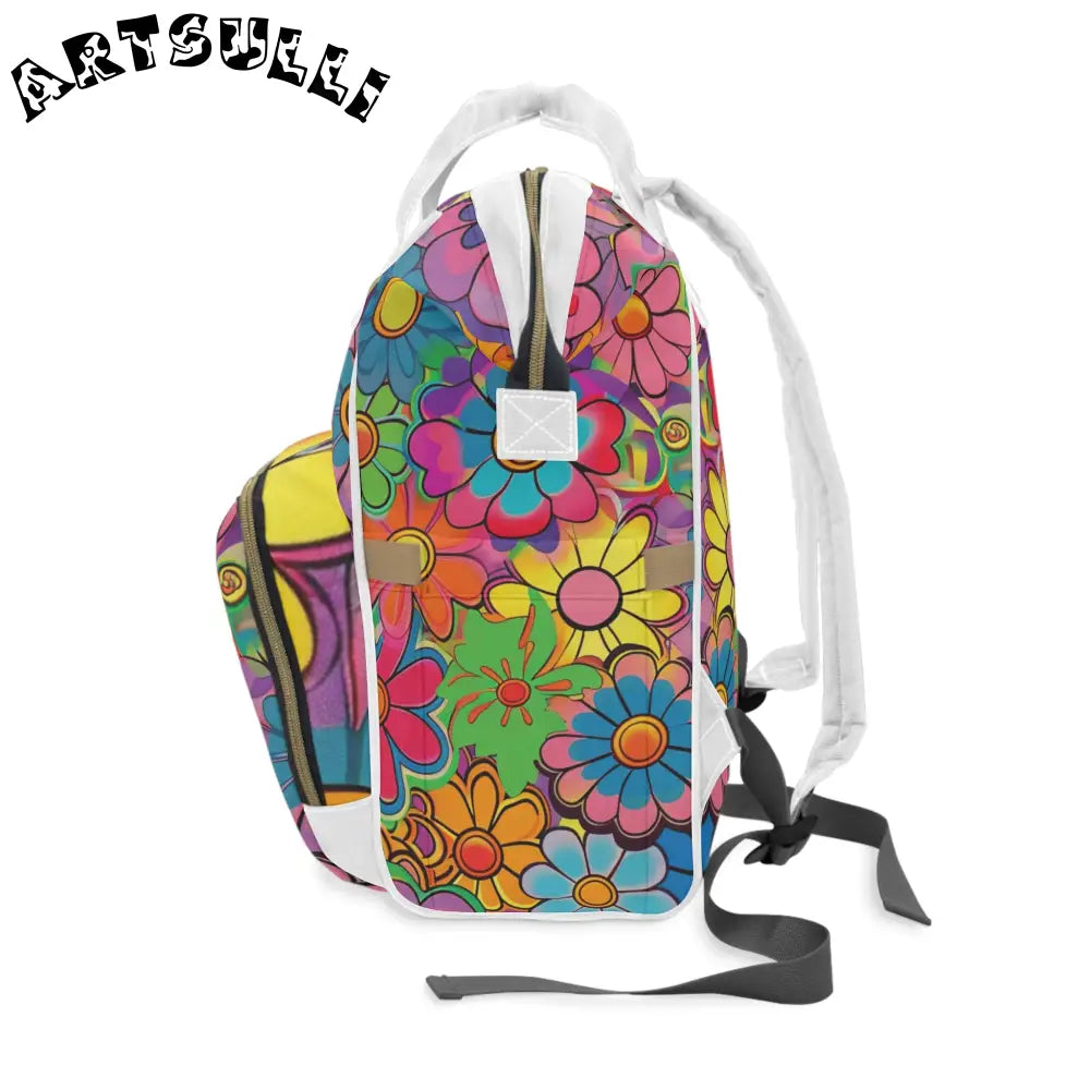 JAKKOUTTHEBXX Chromatic Daisy Dream Multifunctional Diaper Backpack