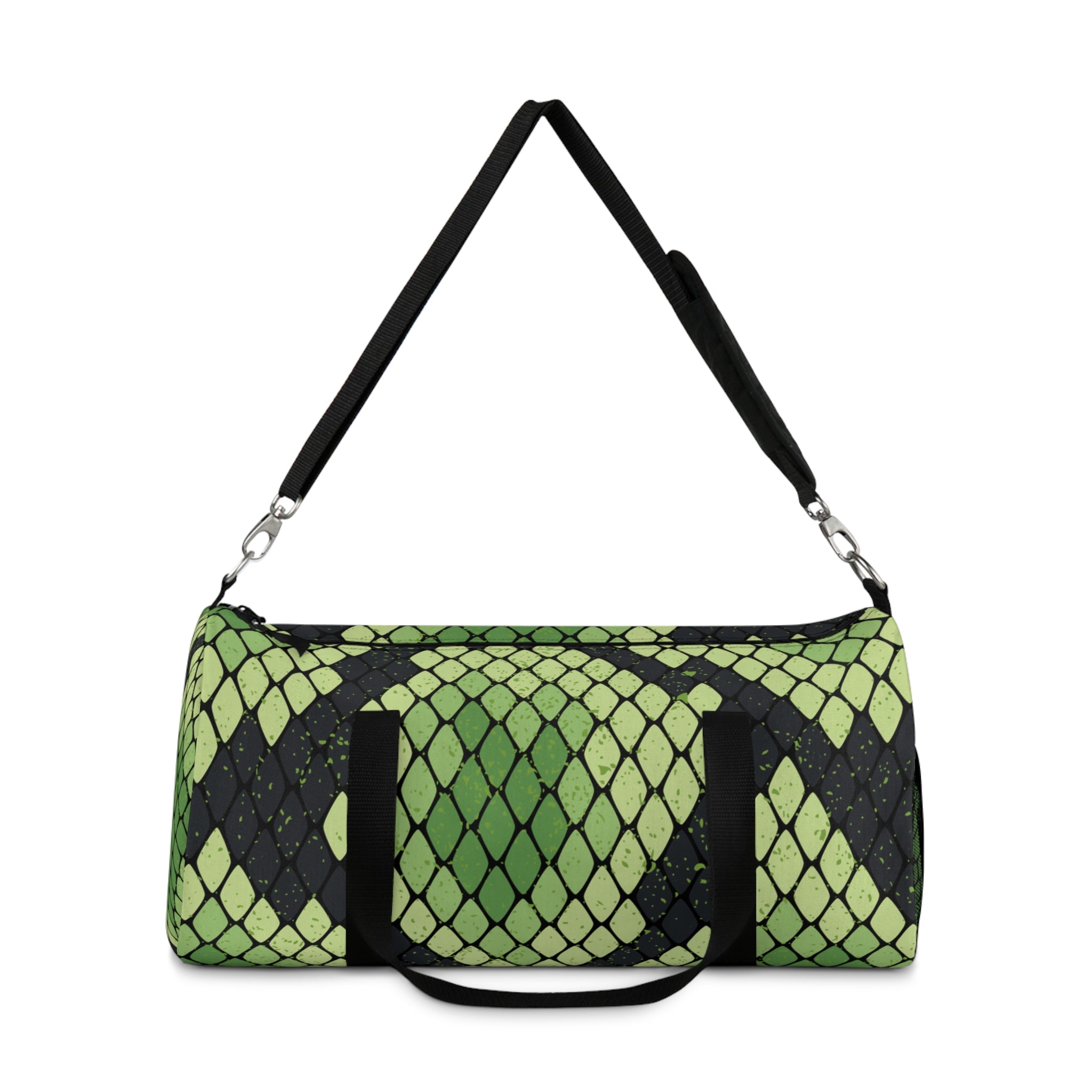 Snake Skin Green and Black Duffel Bag, Artsulli - Art is Long, Life is Short, Bags, , , , , , , 