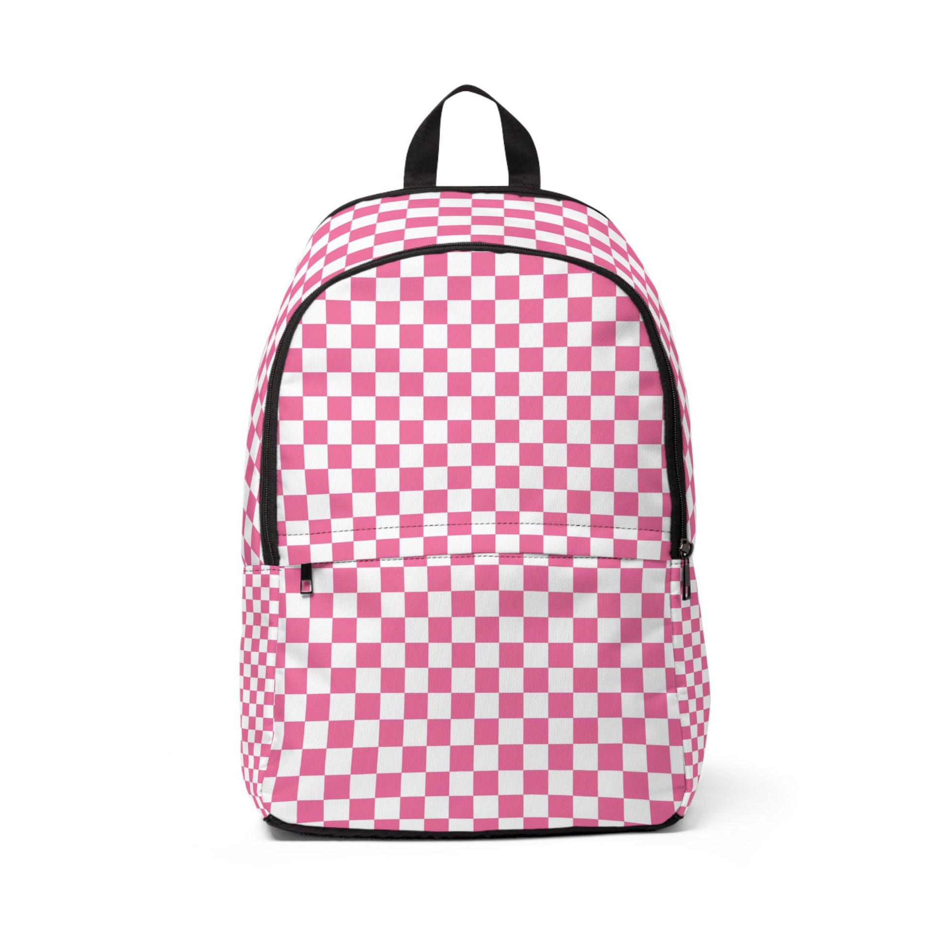 Yuyushiki Pink Check Unisex Fabric Backpack, Artsulli - Art is Long, Life is Short, Bags, Size, One size, , , , , 32190550396934428997