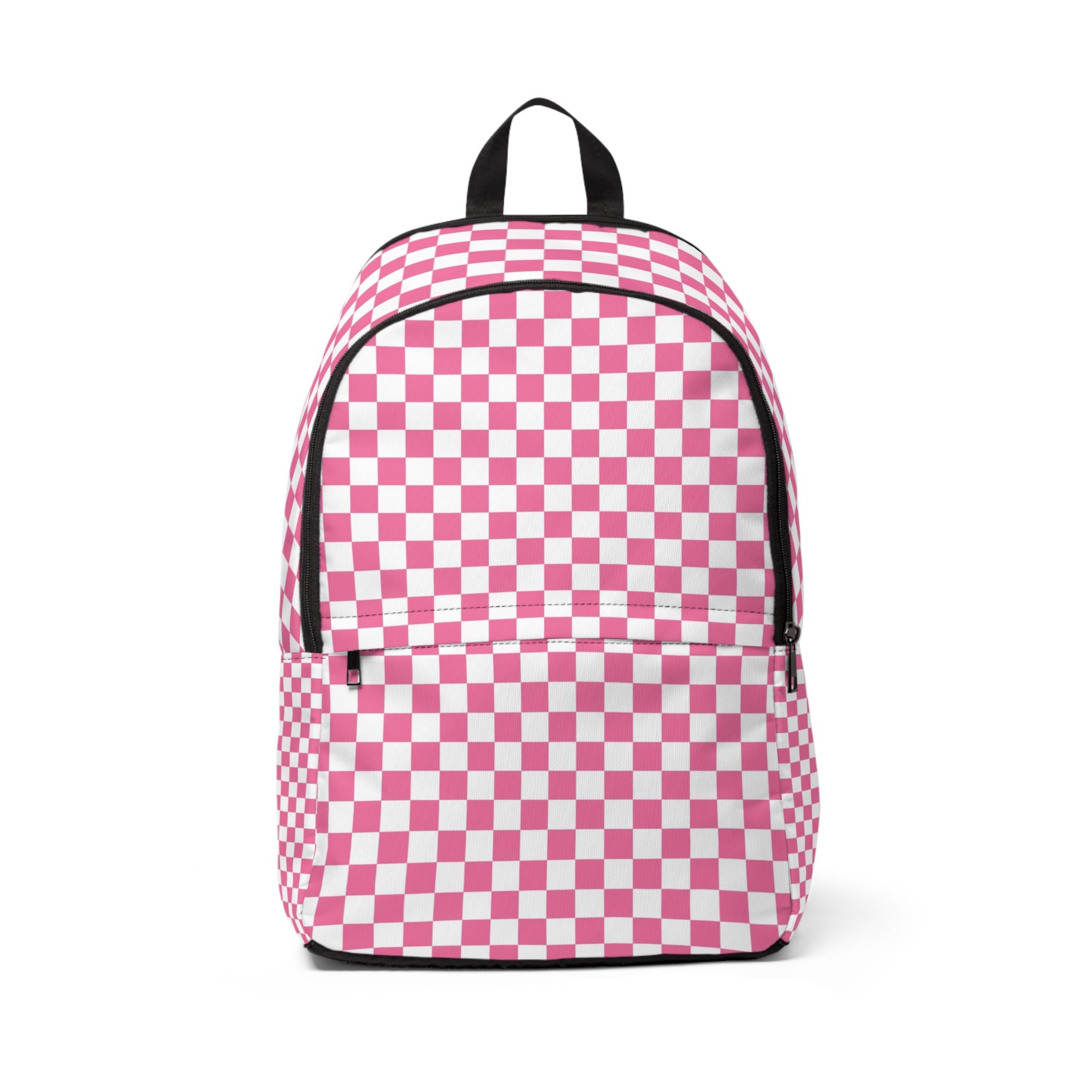 Yuyushiki Pink Check Unisex Fabric Backpack, Artsulli - Art is Long, Life is Short, Bags, Size, One size, , , , , 32190550396934428997
