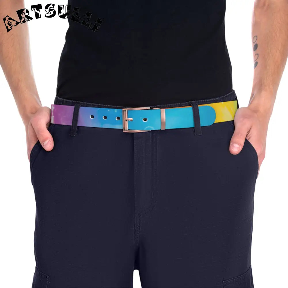 JAKKOUTTHEBXX Rainbow Pattern Cut to Size Belt 2025