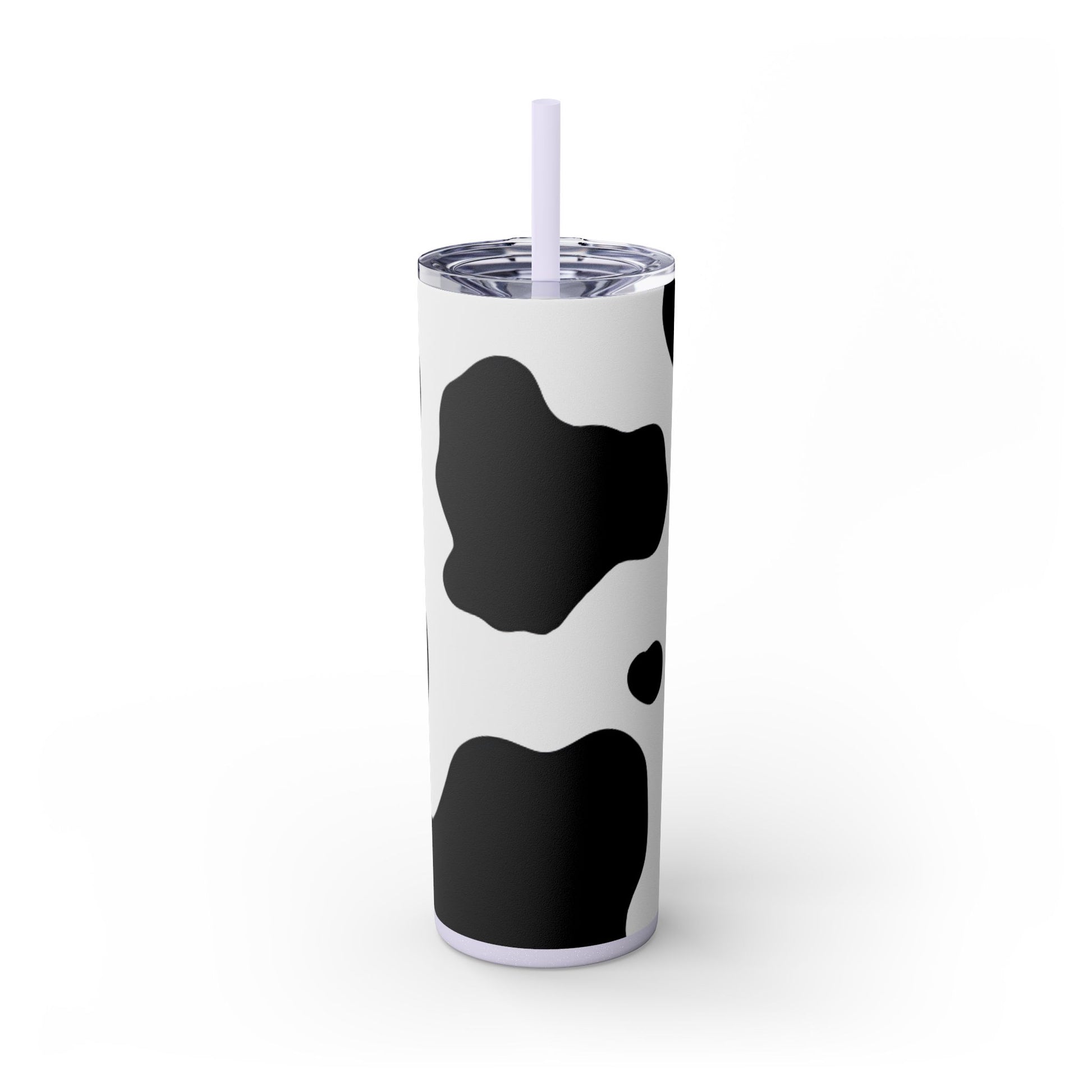 Cow Print Focus Skinny Tumbler with Straw, 20oz, Artsulli - Art is Long, Life is Short, Mug, , , , , , , 
