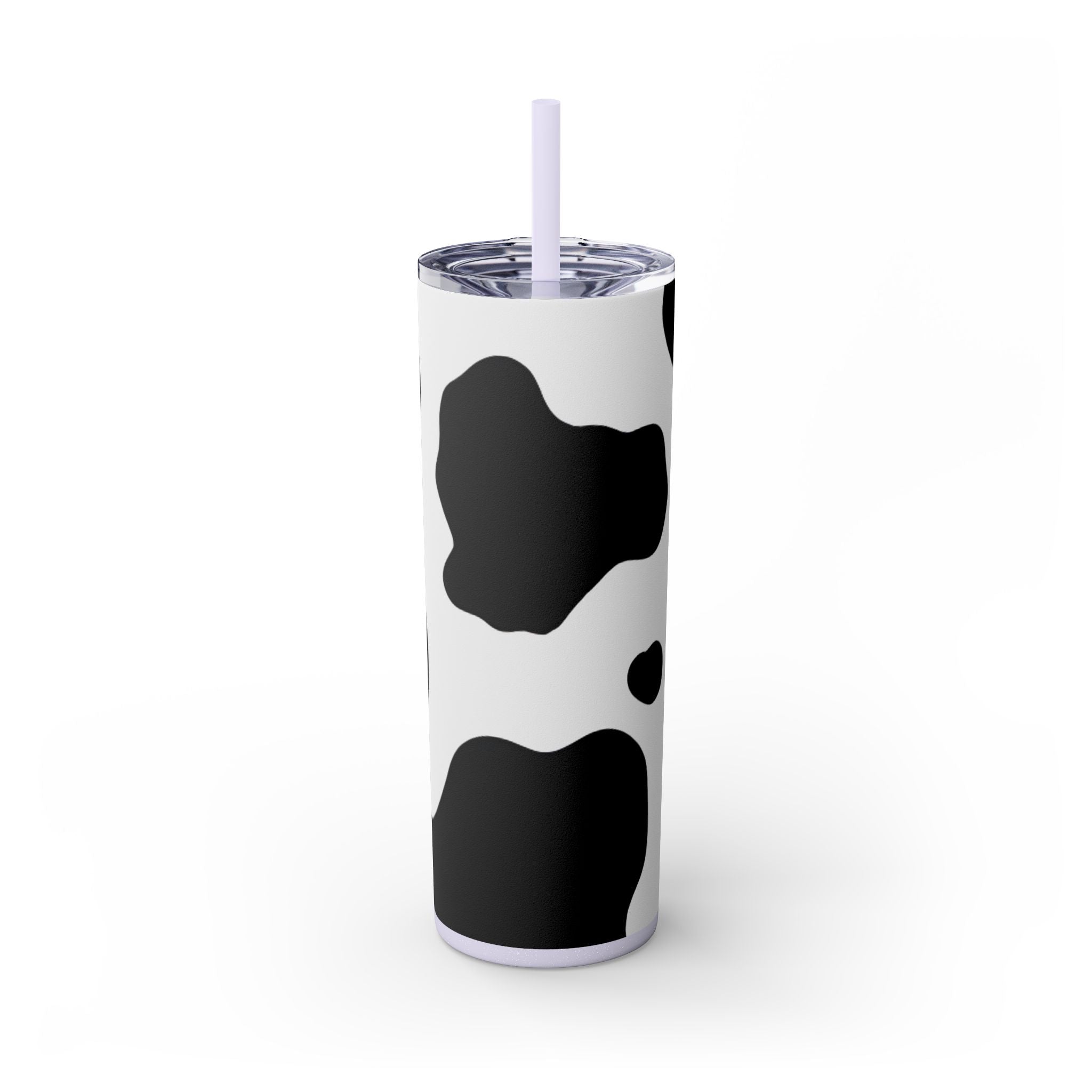 Cow Print Focus Skinny Tumbler with Straw, 20oz, Artsulli - Art is Long, Life is Short, Mug, , , , , , , 