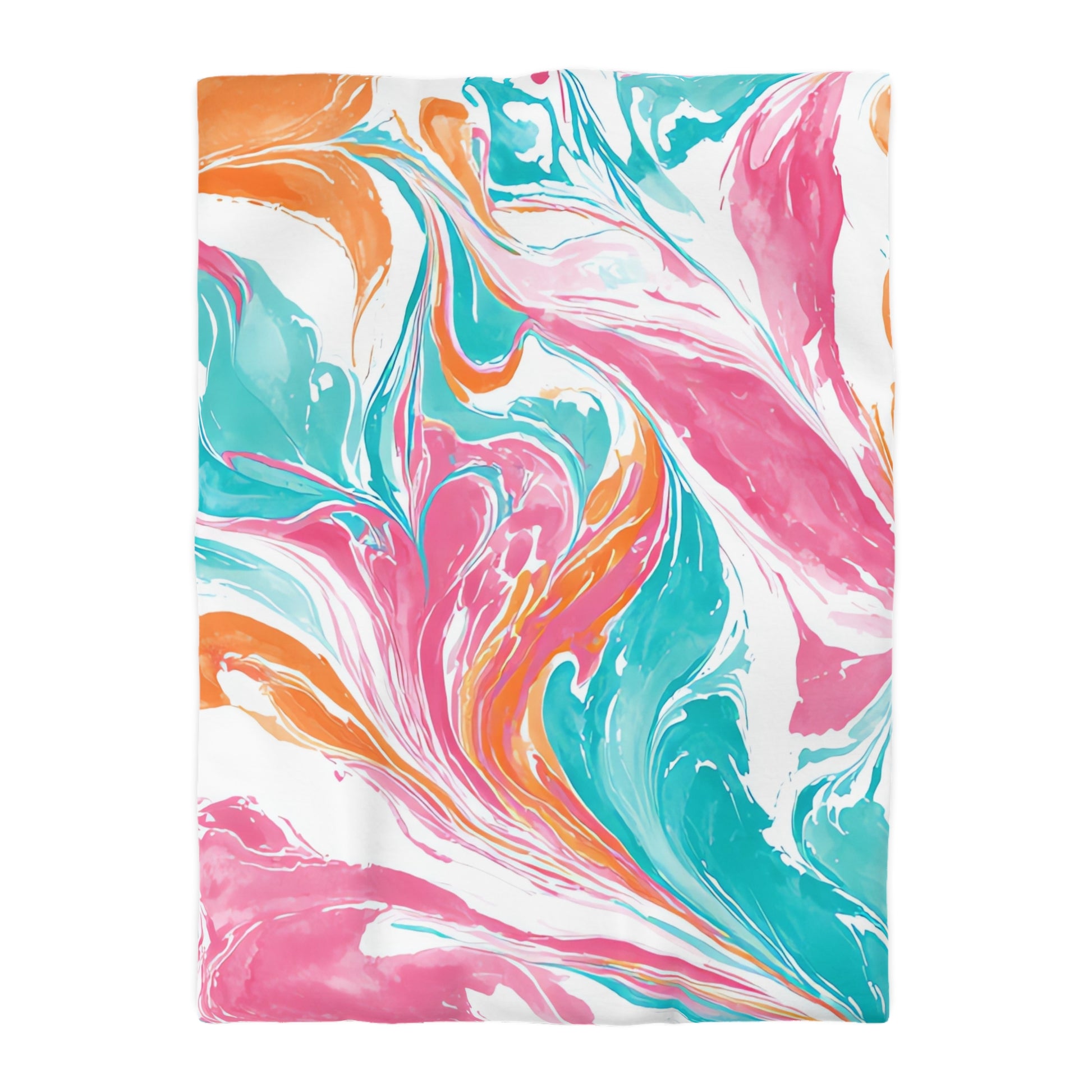 Liquid Pastel Spill Multi-Color Microfiber Duvet Cover, Artsulli - Art is Long, Life is Short, Home Decor, Size, Twin XL, Color, Cream, , , 23206721060795571290