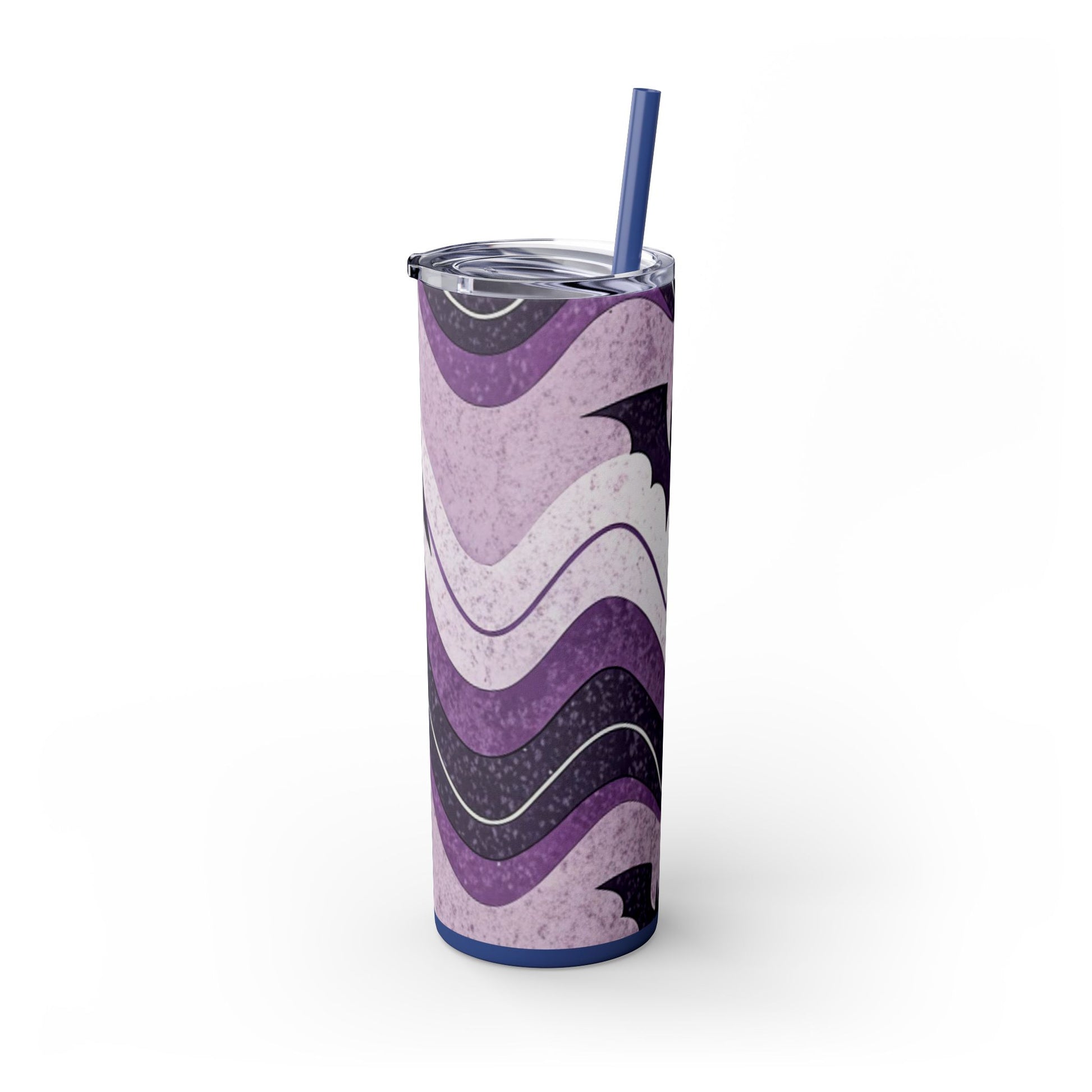Bat Wave Skinny Tumbler with Straw, 20oz, Artsulli - Art is Long, Life is Short, Mug, , , , , , , 