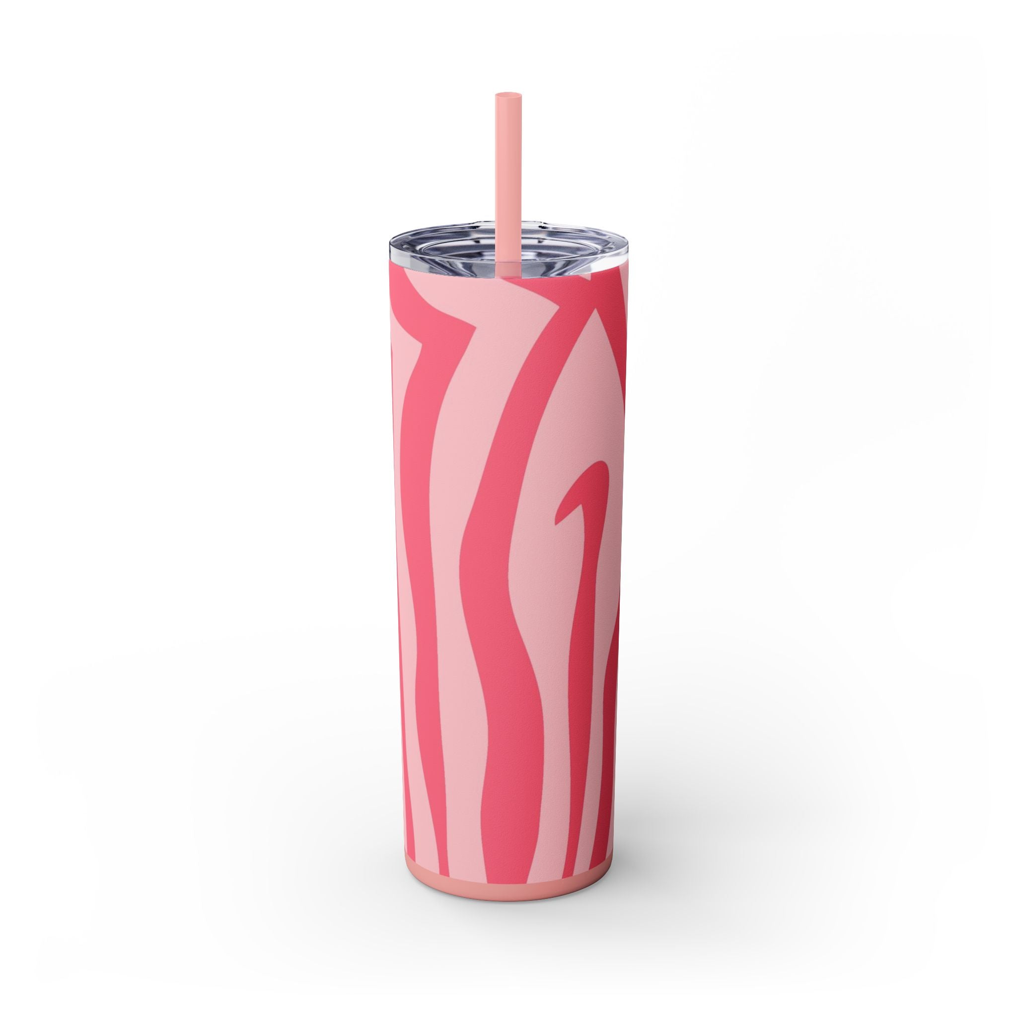 Nagels Pink Zebra Skinny Tumbler with Straw, 20oz, Artsulli - Art is Long, Life is Short, Mug, , , , , , , 