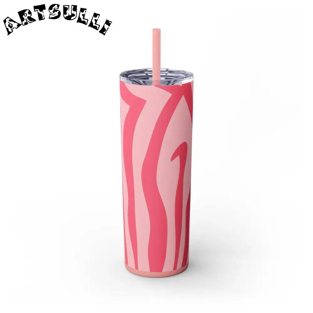 JAKKOUTTHEBXX Pink Zebra Print Maars Skinny Tumbler 2025