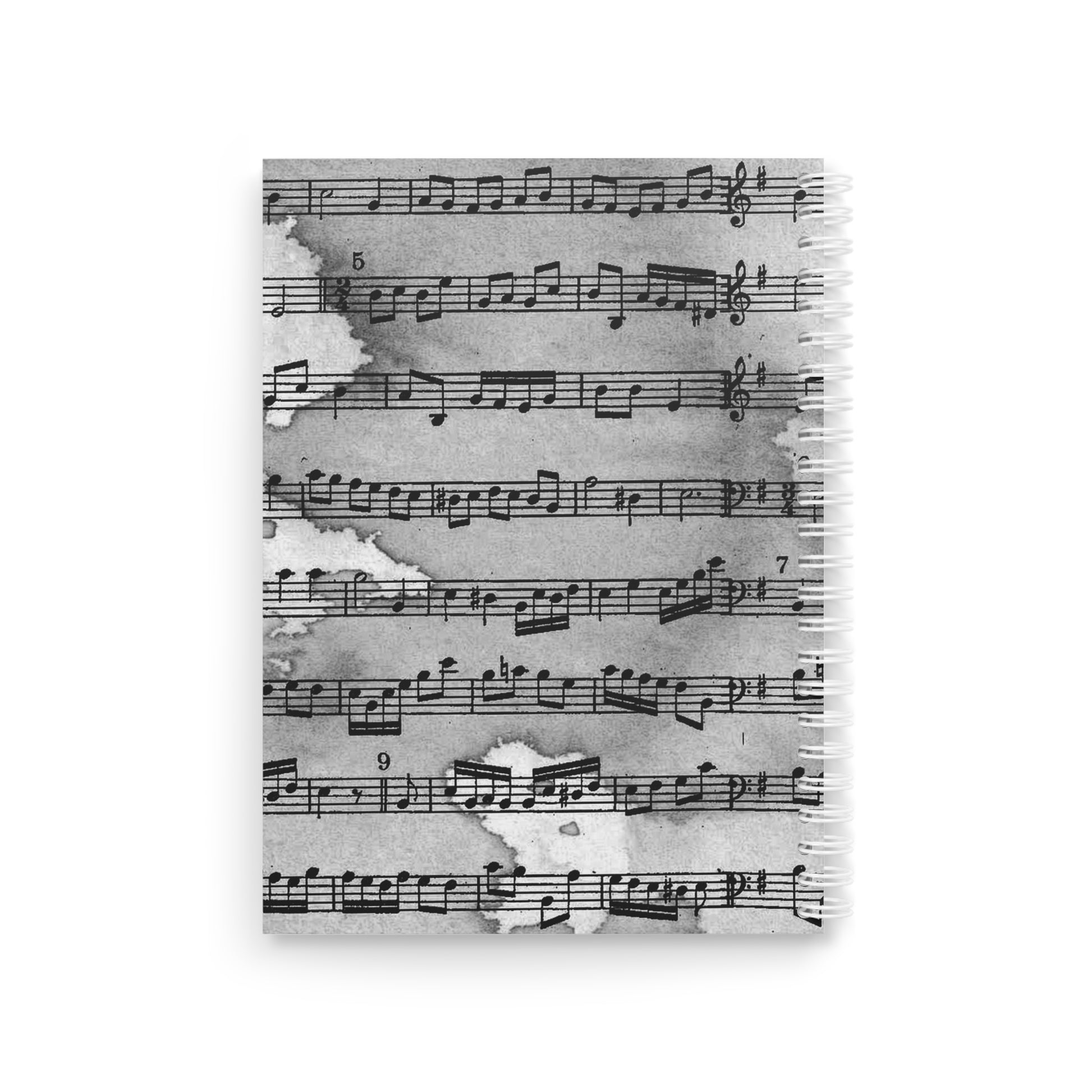 Drip Spill Type Beat Sheet Music Black Spiral Notebook, Artsulli - Art is Long, Life is Short, Paper products, , , , , , , 