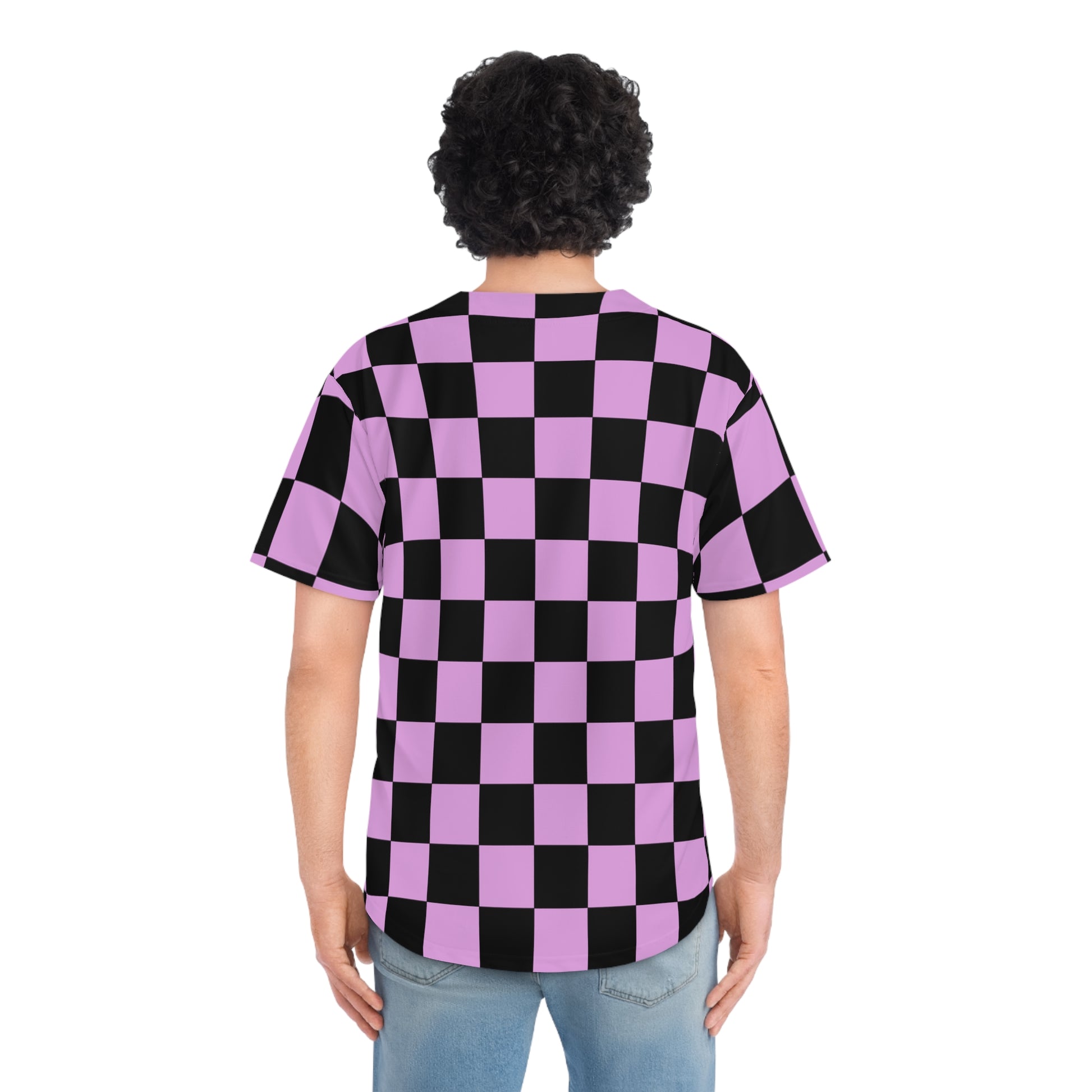 Pixel Punk Vision Men's Baseball Jersey (AOP), Artsulli - Art is Long, Life is Short, All Over Prints, , , , , , , 