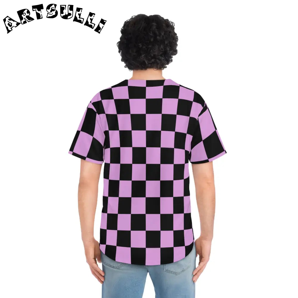 JAKKOUTTHEBXX Pixel Punk Vision Men’s Baseball Jersey (AOP)