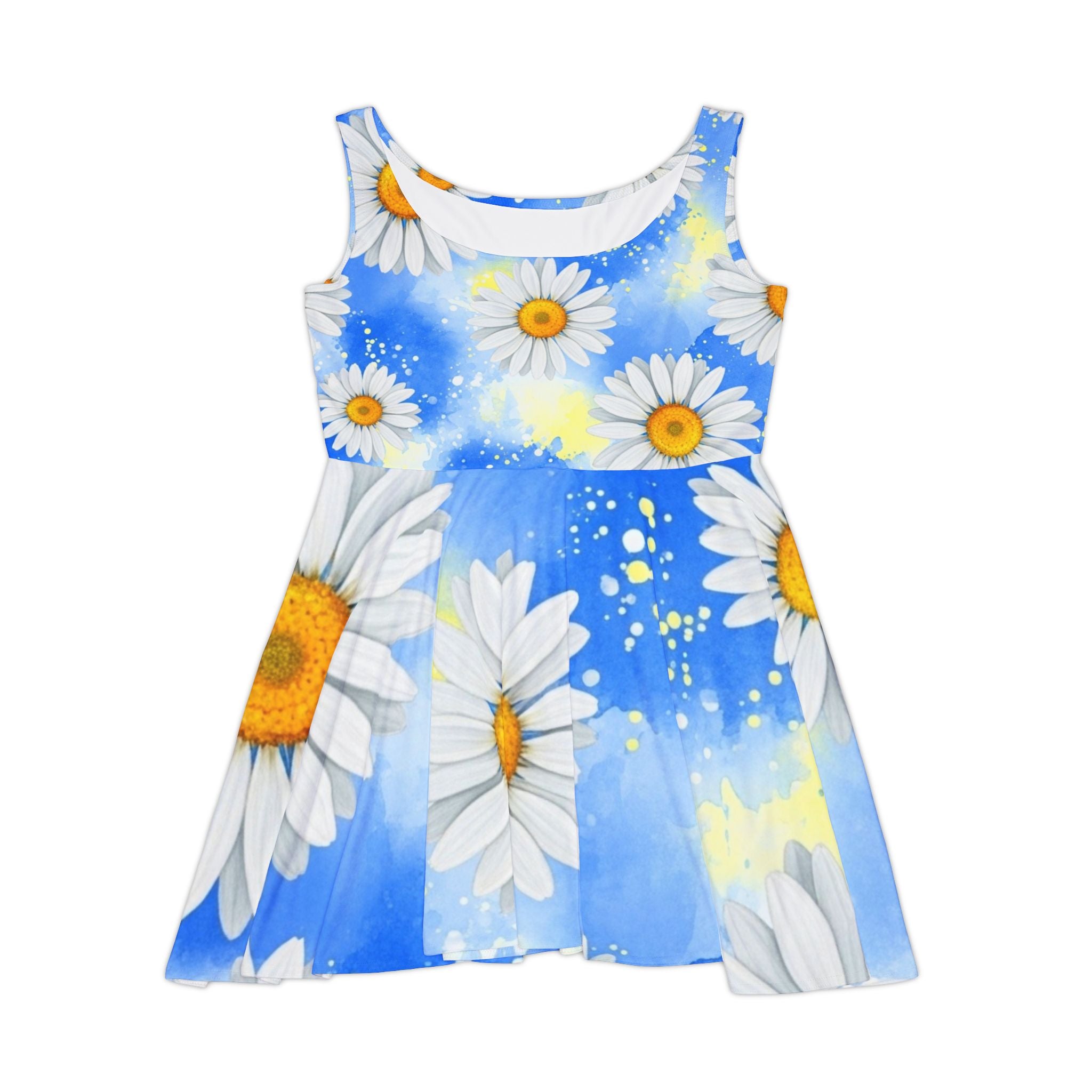 Daisies Women's Skater Dress (AOP), Artsulli - Art is Long, Life is Short, All Over Prints, Size, XS, , , , , 84229759066838346739