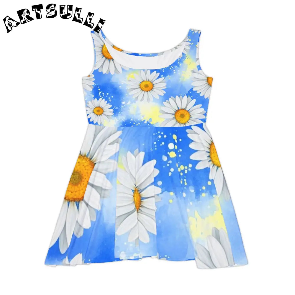 JAKKOUTTHEBXX Daisies Women’s Skater Dress (AOP) JAKKOUTTHEBXX