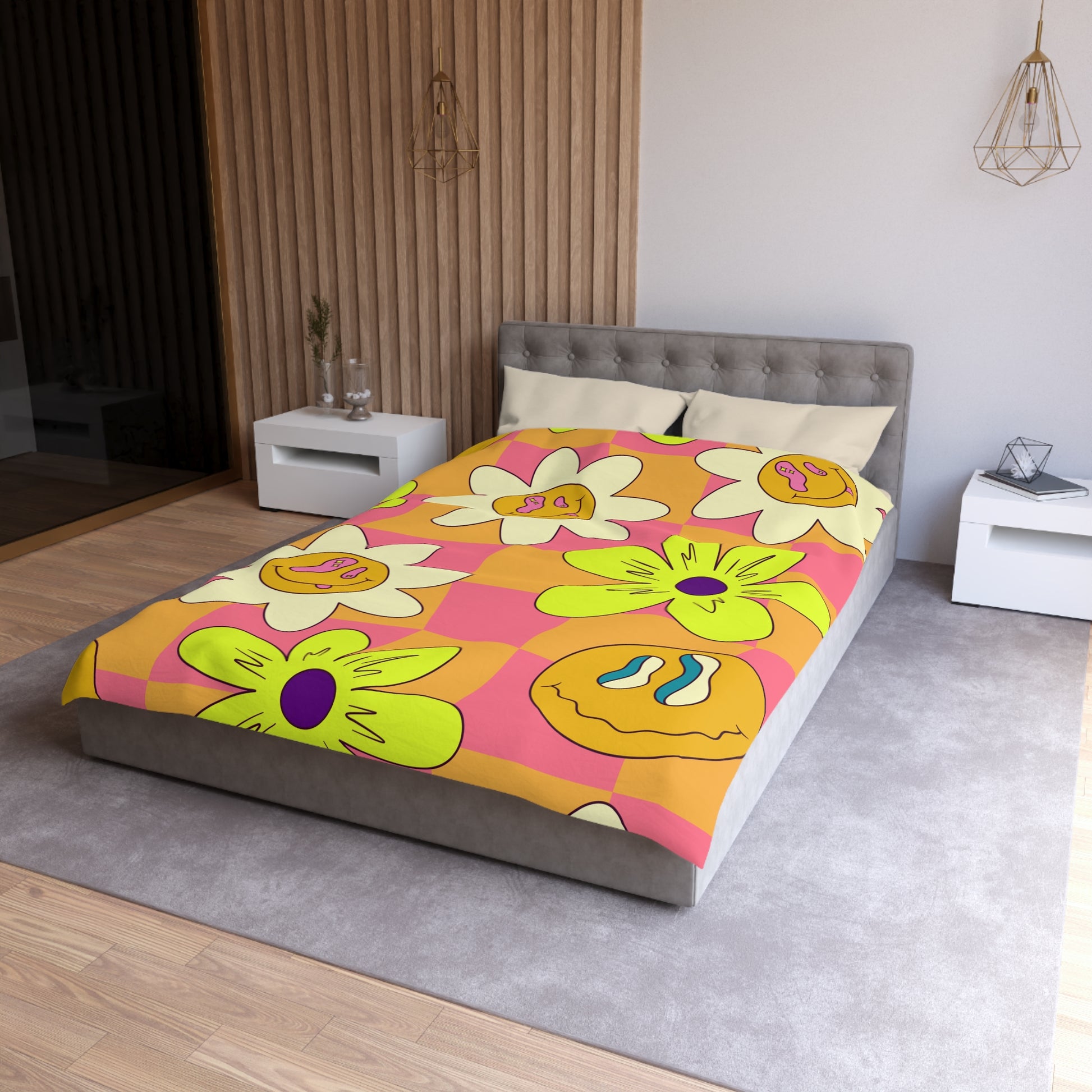 Trippy Sour Face Rave Microfiber Duvet Cover, Artsulli - Art is Long, Life is Short, Home Decor, , , , , , , 