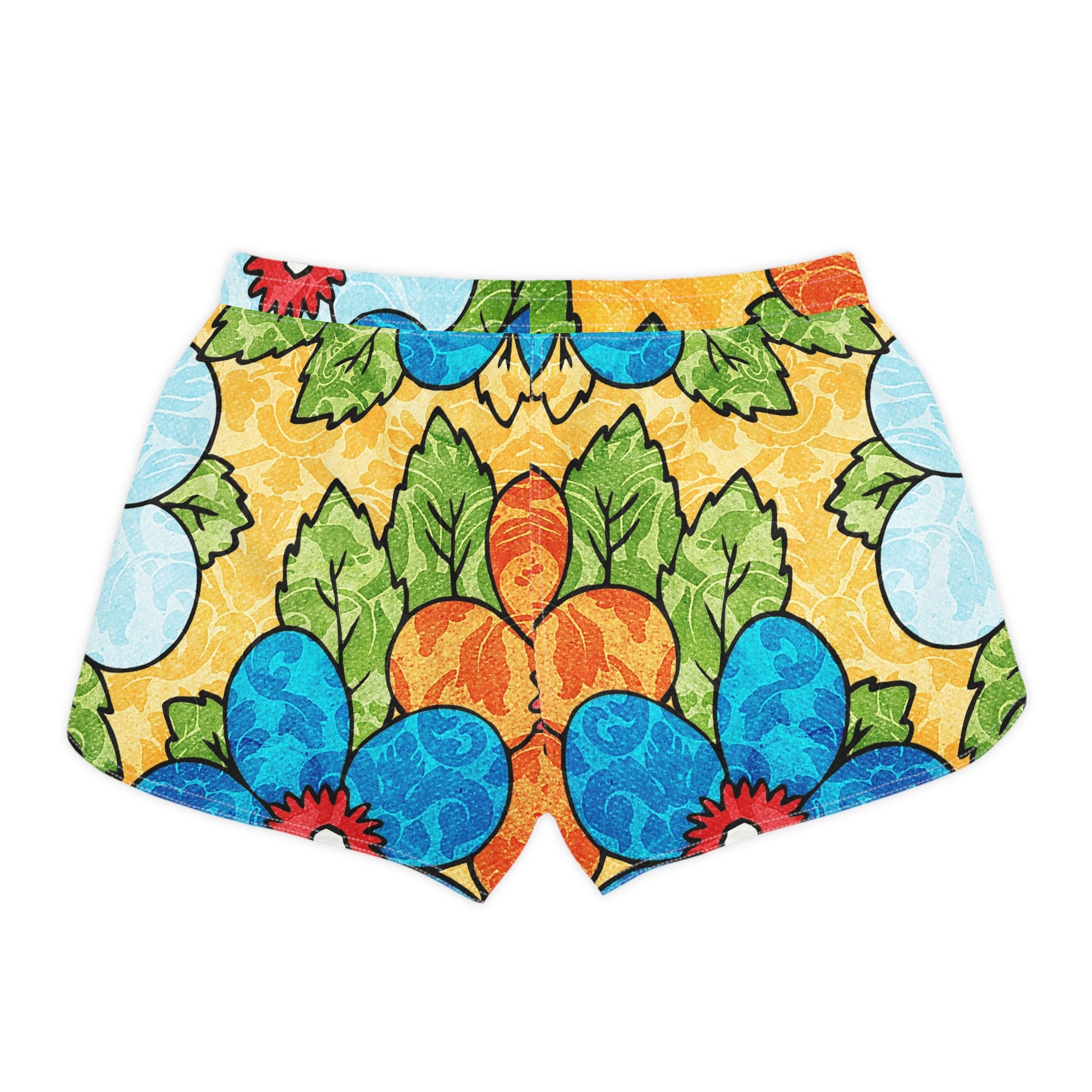 Groovy Yellow Floral Kl Women's Casual Shorts (AOP), Artsulli - Art is Long, Life is Short, All Over Prints, , , , , , , 