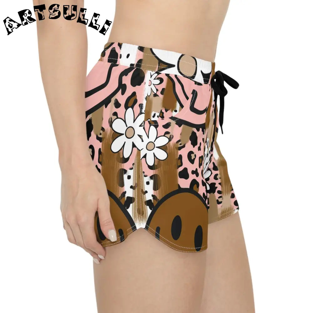 JAKKOUTTHEBXX Sutfin Ghosts Pop Art Women’s Casual Shorts (AOP)