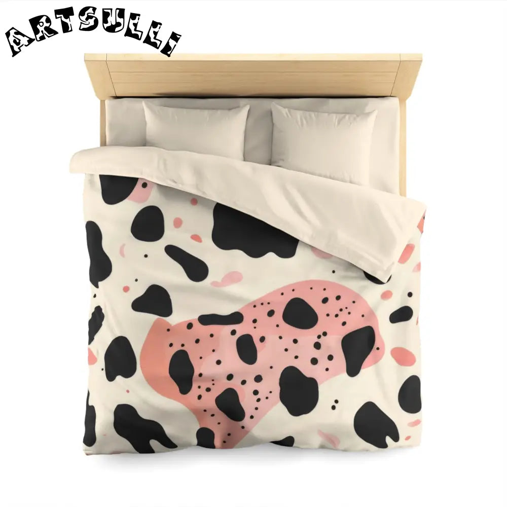 JAKKOUTTHEBXX Pink Cow Print Super Soft Art Printed Duvet Cover 2025