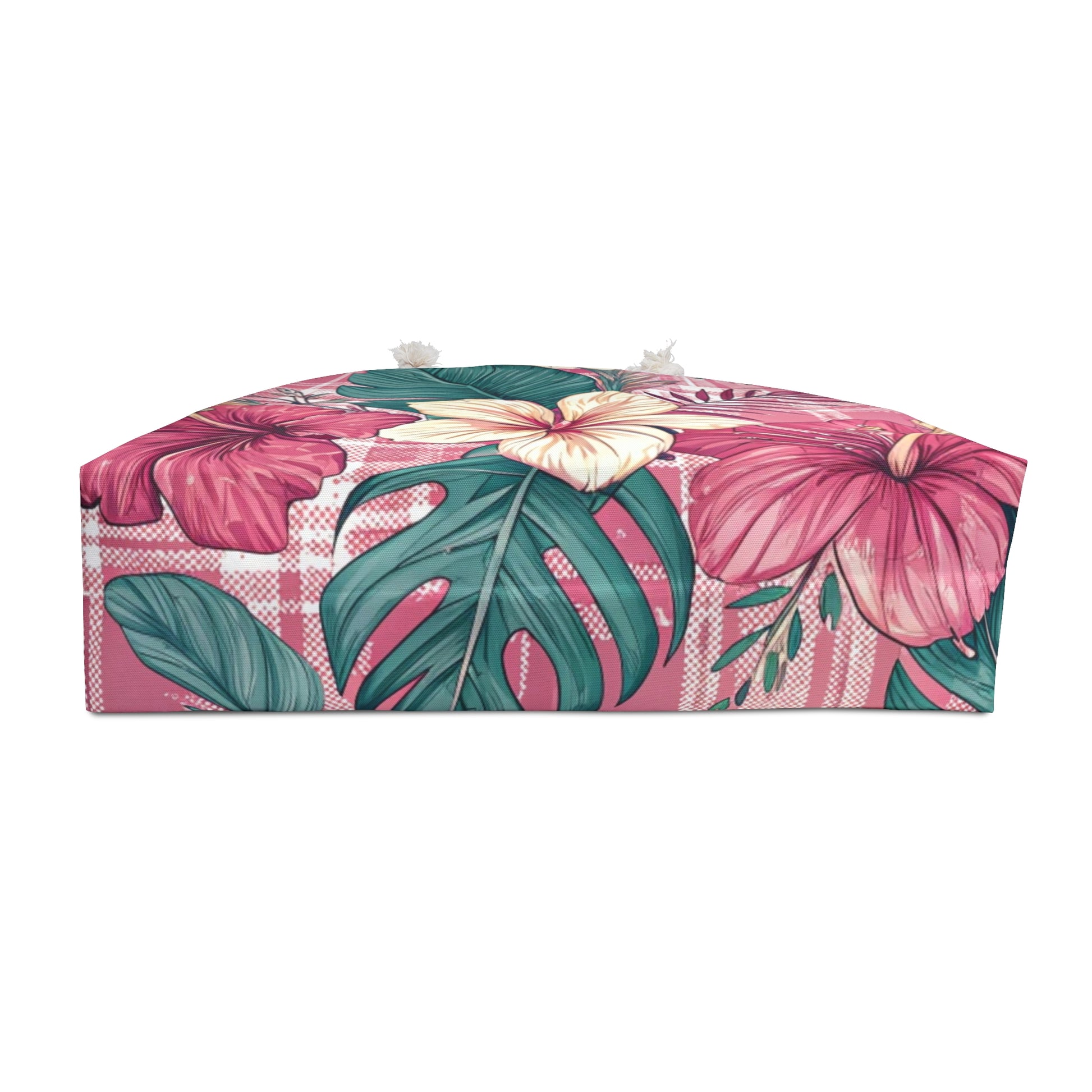 Plaid x Floral Pink and Green Weekender Bag, Artsulli - Art is Long, Life is Short, Bags, , , , , , , 