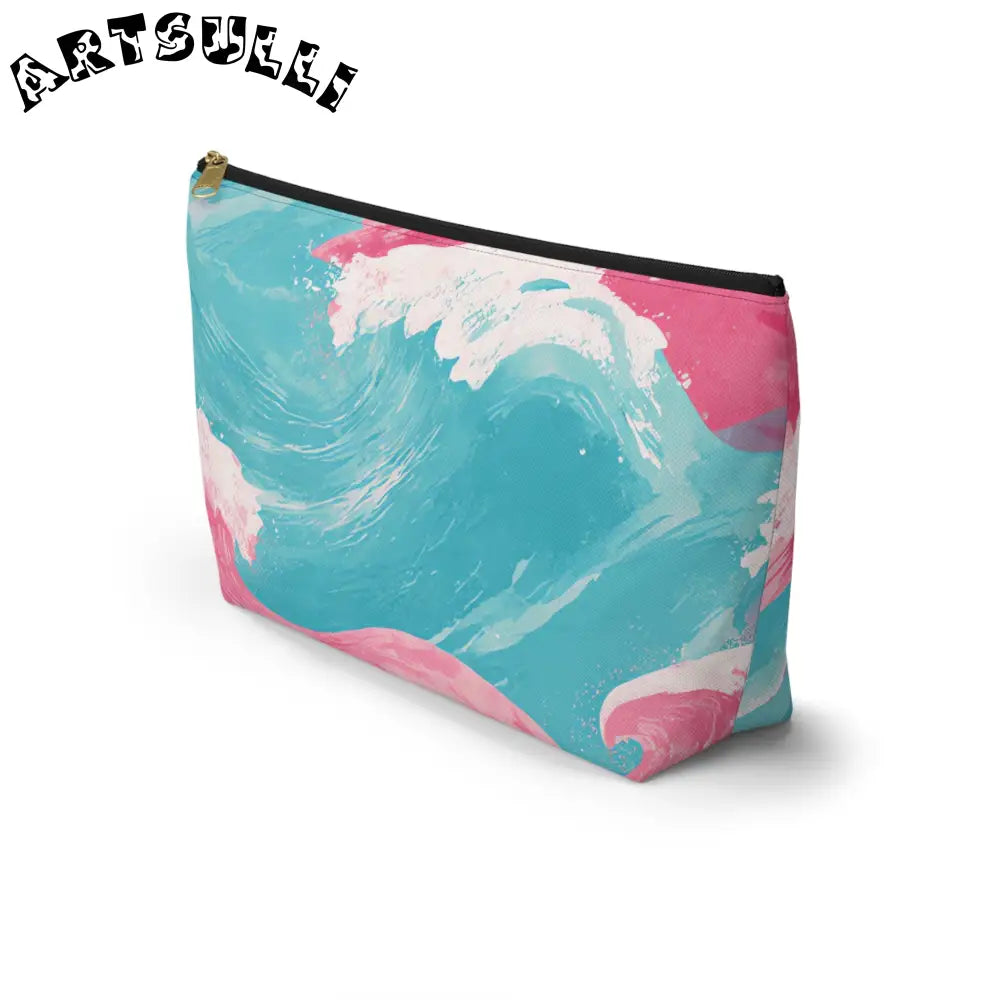 JAKKOUTTHEBXX The Great Pastelwave Pink and Blue Accessory Pouch w