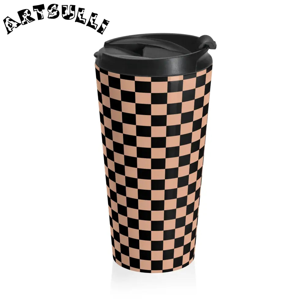JAKKOUTTHEBXX Checkerboard II Soft Orange and Black Stainless Steel