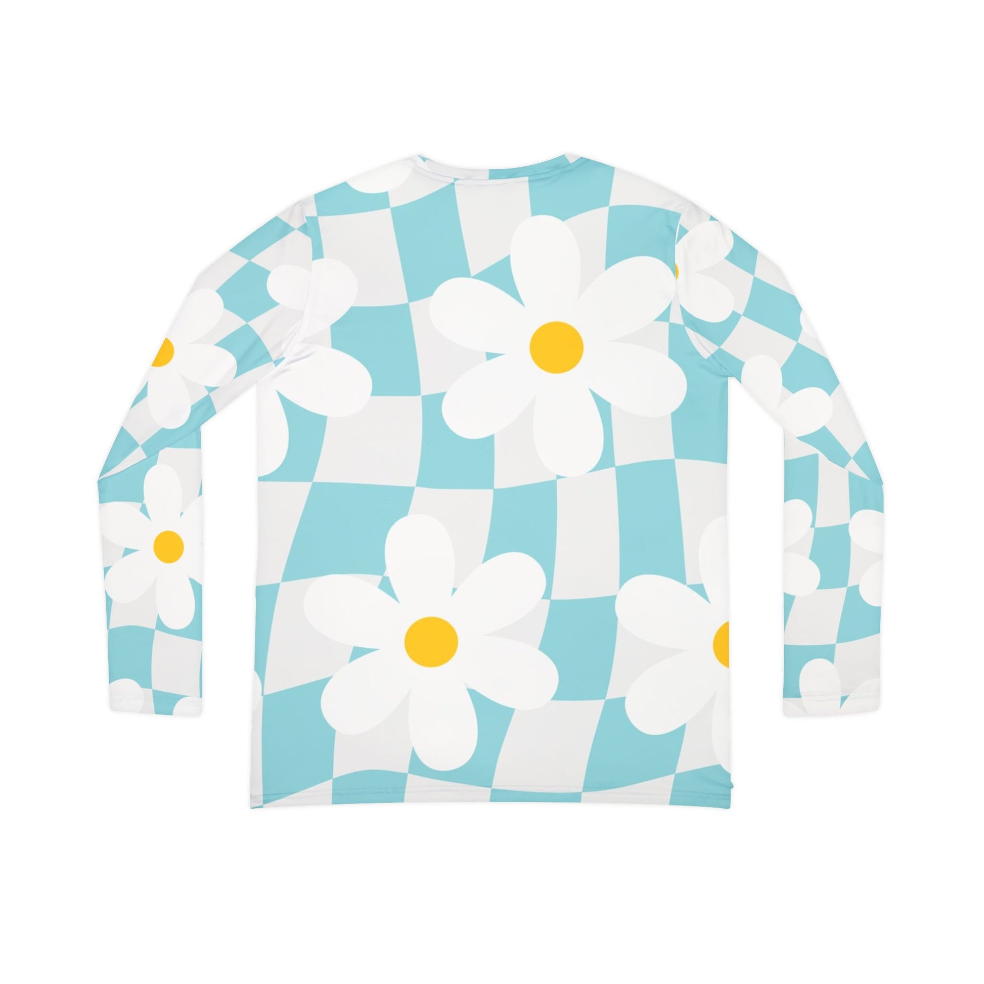 Trippy Check Garden Women's Long Sleeve V-neck Shirt (AOP), Artsulli - Art is Long, Life is Short, All Over Prints, , , , , , , 