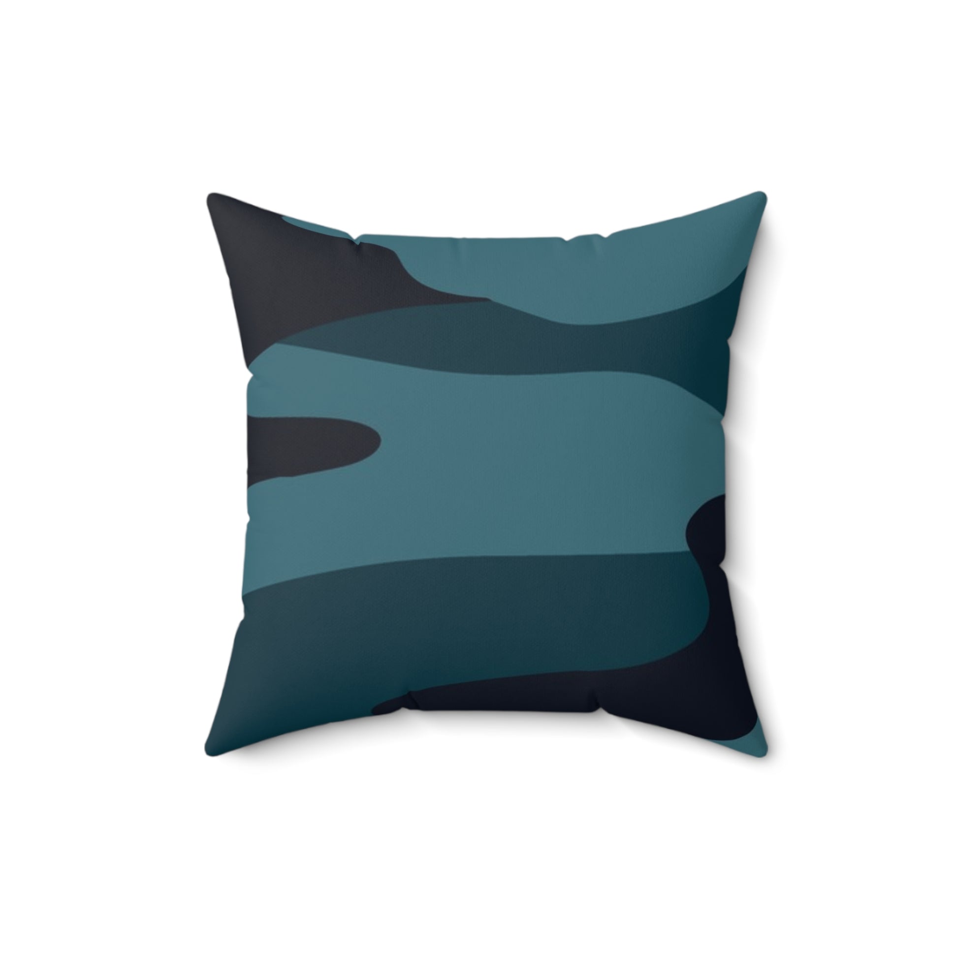 Blue Camouflage Faux Suede Square Pillow, Artsulli - Art is Long, Life is Short, Home Decor, , , , , , , 