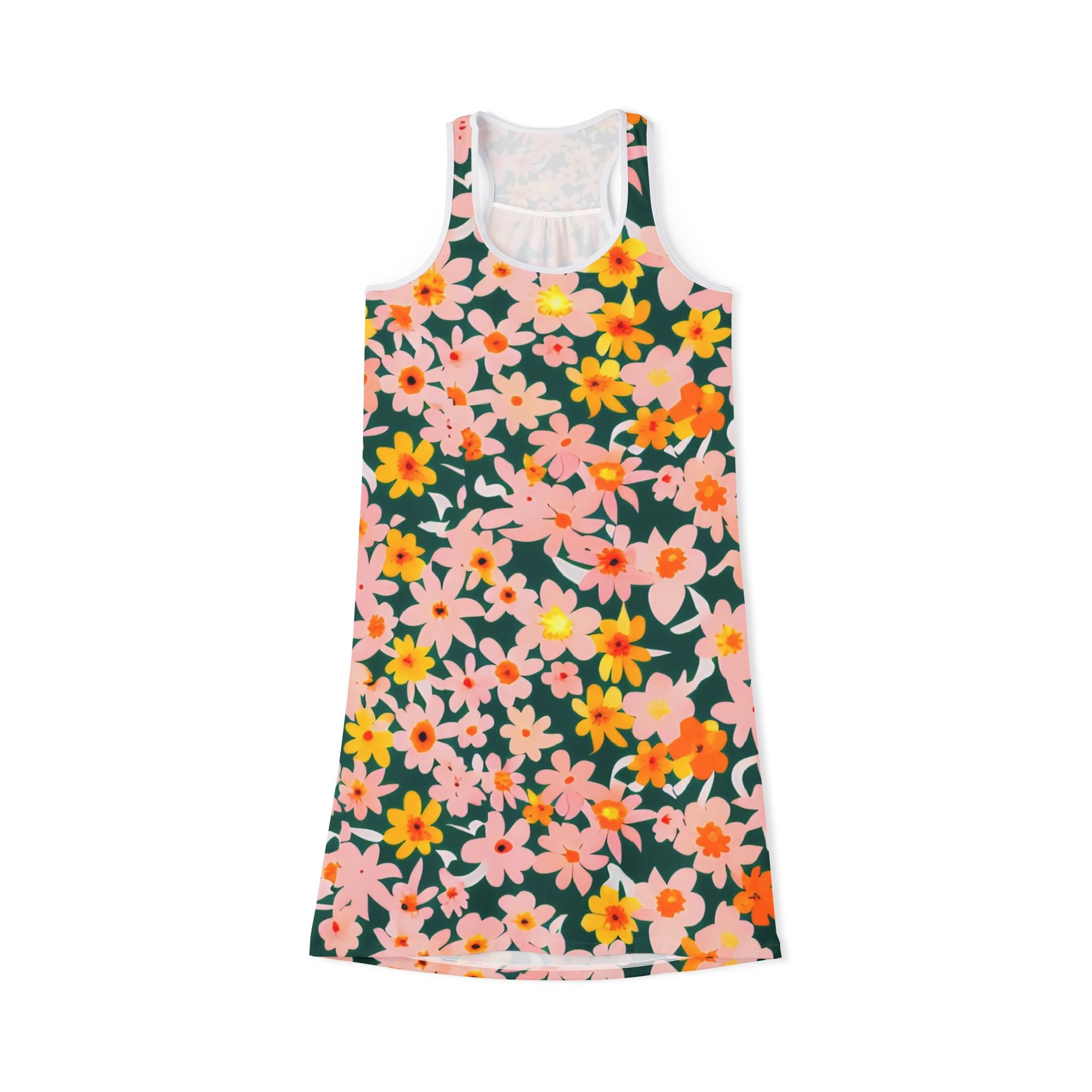 Women's Racerback Dress (AOP), Artsulli - Art is Long, Life is Short, Tank Top, Size, XS, Color, White, , , 33598132089534433036