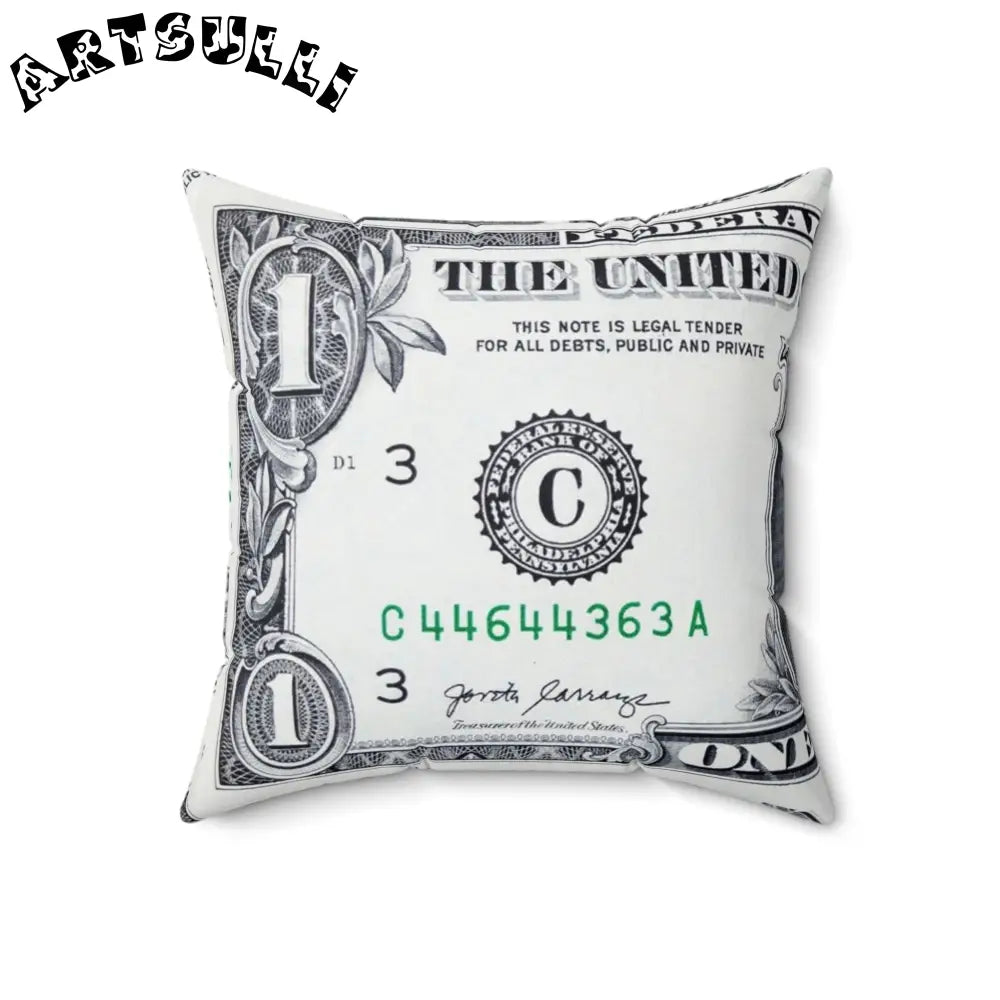 JAKKOUTTHEBXX Dollar Bill Statement Indoor Pillow 2025