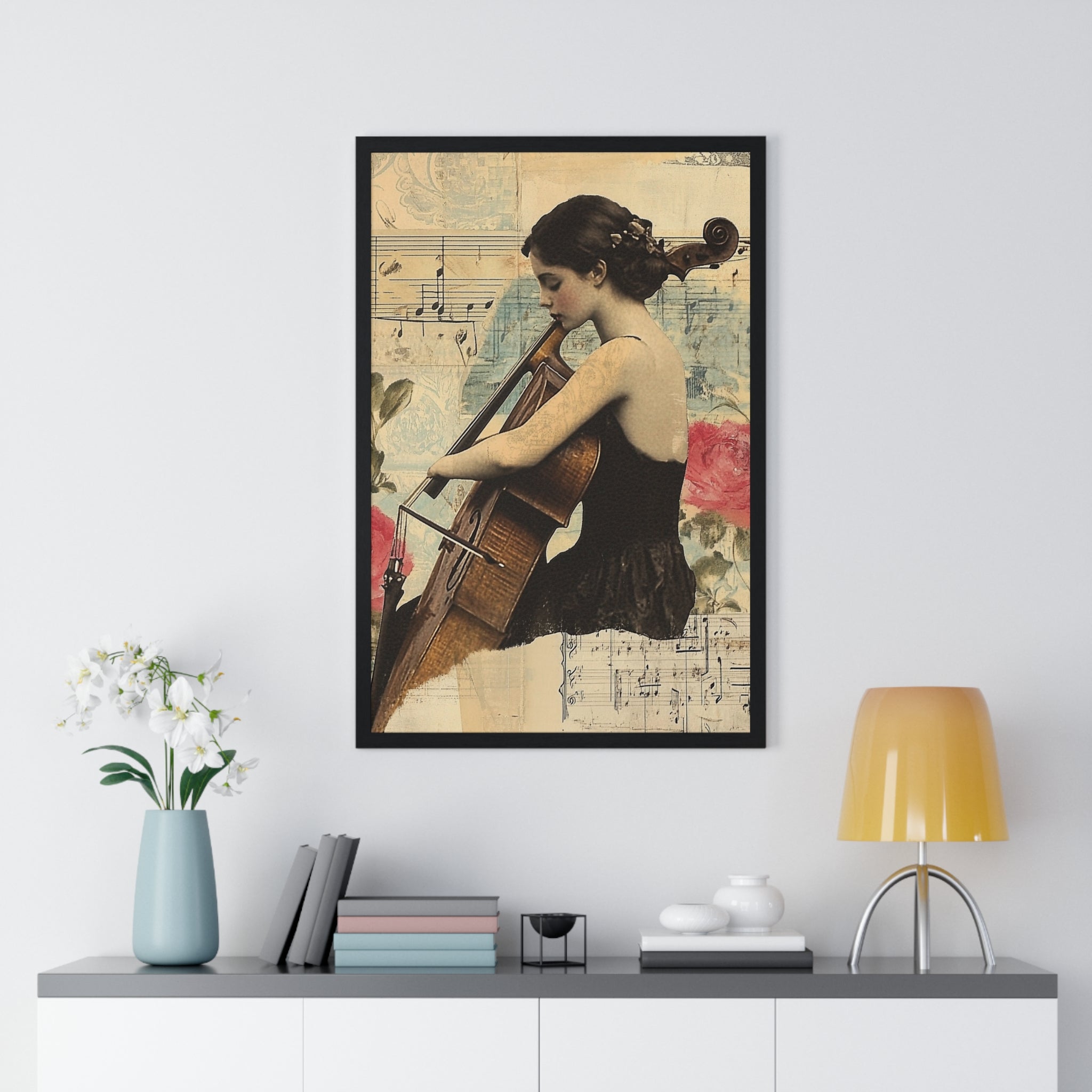 Vaporwave Type Beat Girl Vertical Framed Poster, Artsulli - Art is Long, Life is Short, Poster, , , , , , , 