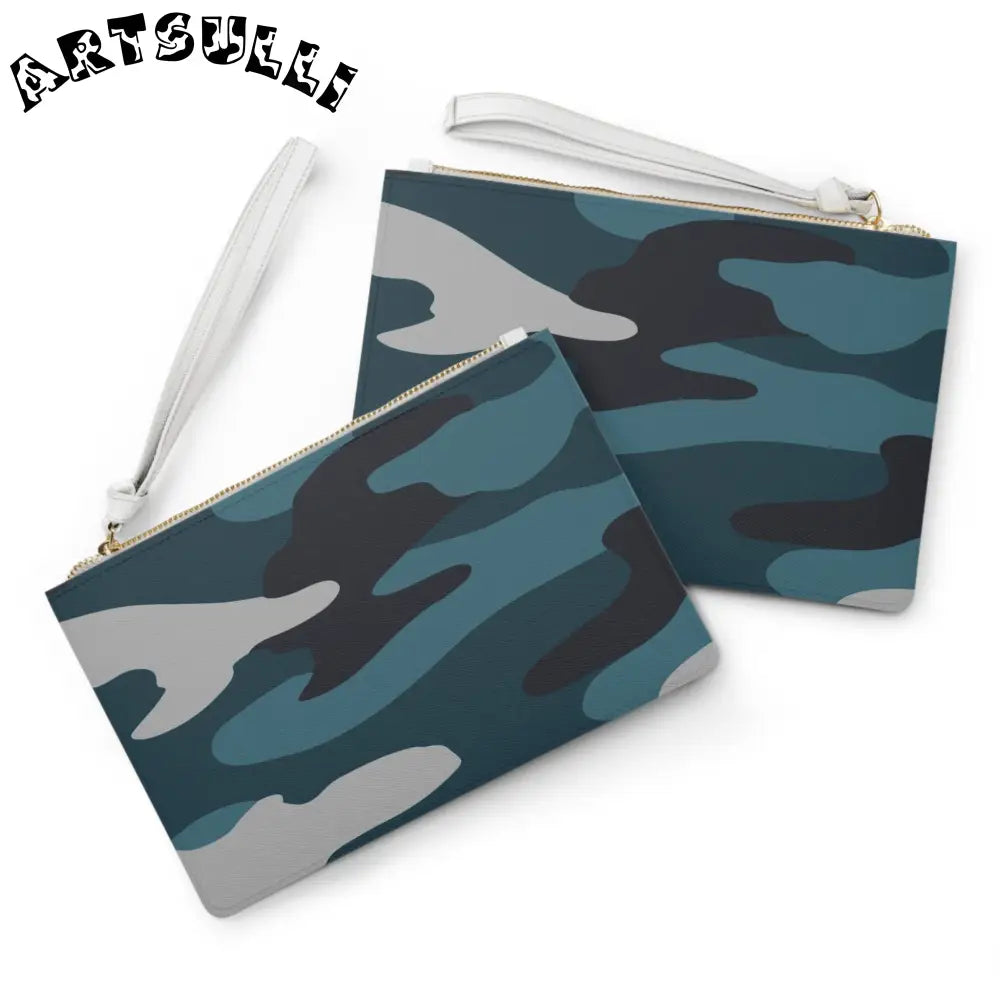 JAKKOUTTHEBXX Blue Camouflage Clutch Bag JAKKOUTTHEBXX Artsulli