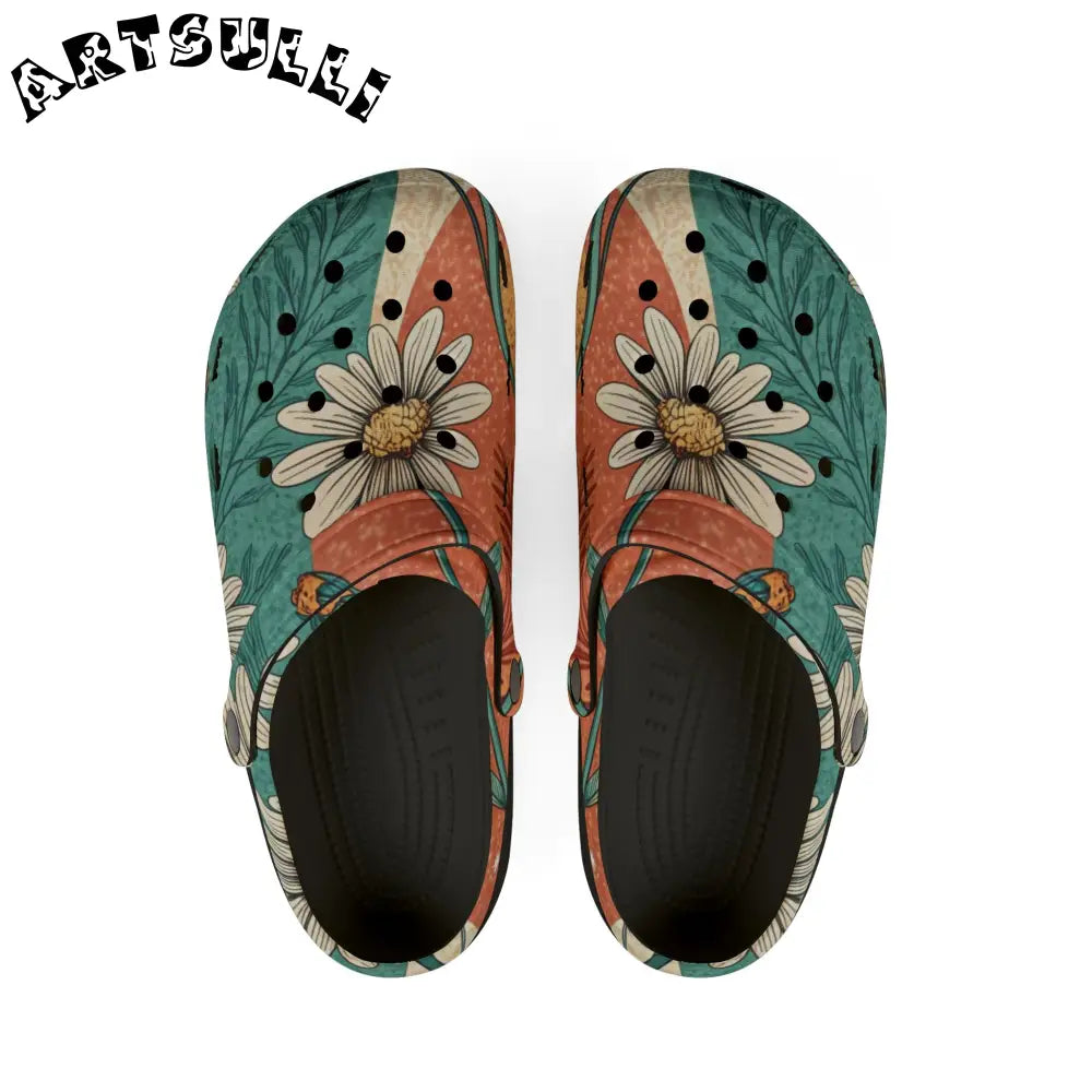 JAKKOUTTHEBXX Retro Daisy Dream EVA Foam Rubber Shoes (AOP)