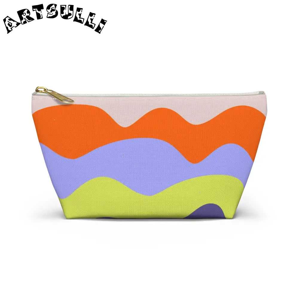 JAKKOUTTHEBXX Waves Red and Blue Accessory Pouch w T-bottom