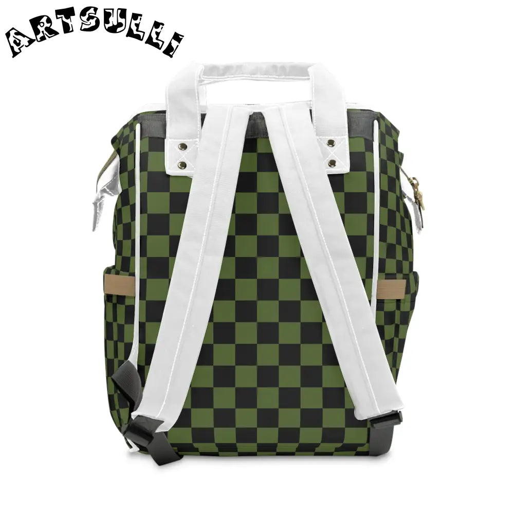 JAKKOUTTHEBXX Checkerboard Olive Green and Black Multifunctional