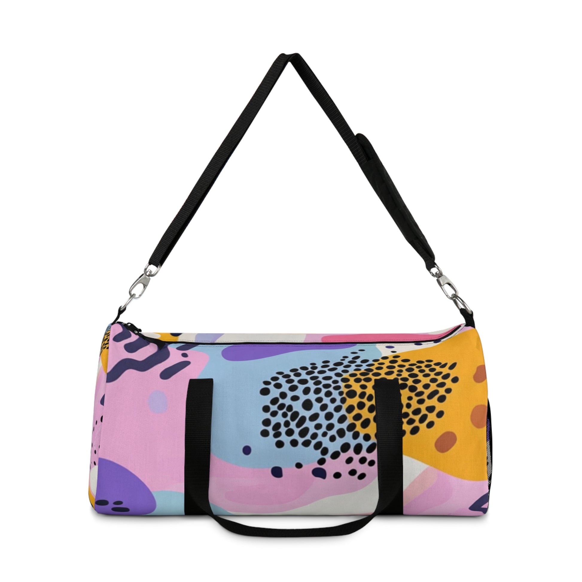 Colorful Abstract Dots and Shapes Duffel Bag, Artsulli - Art is Long, Life is Short, Bags, , , , , , , 