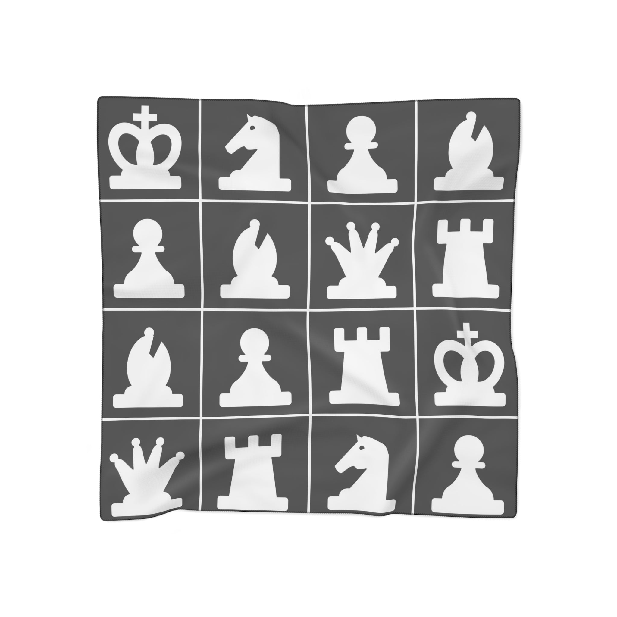 Chessboard Poly Scarf, Artsulli - Art is Long, Life is Short, Accessories, Color, Poly chiffon, Size, 25" × 25", , , 89257088955794639192