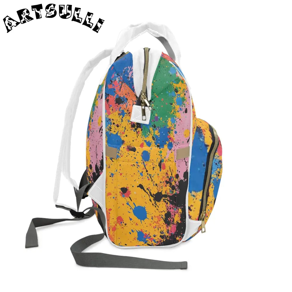 JAKKOUTTHEBXX The Colors Of Paint Splatter Multifunctional Diaper