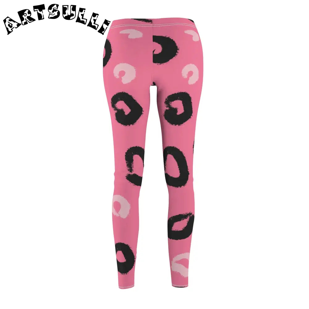 JAKKOUTTHEBXX Pink Leopard Print Skinny Fit Leggings 2025