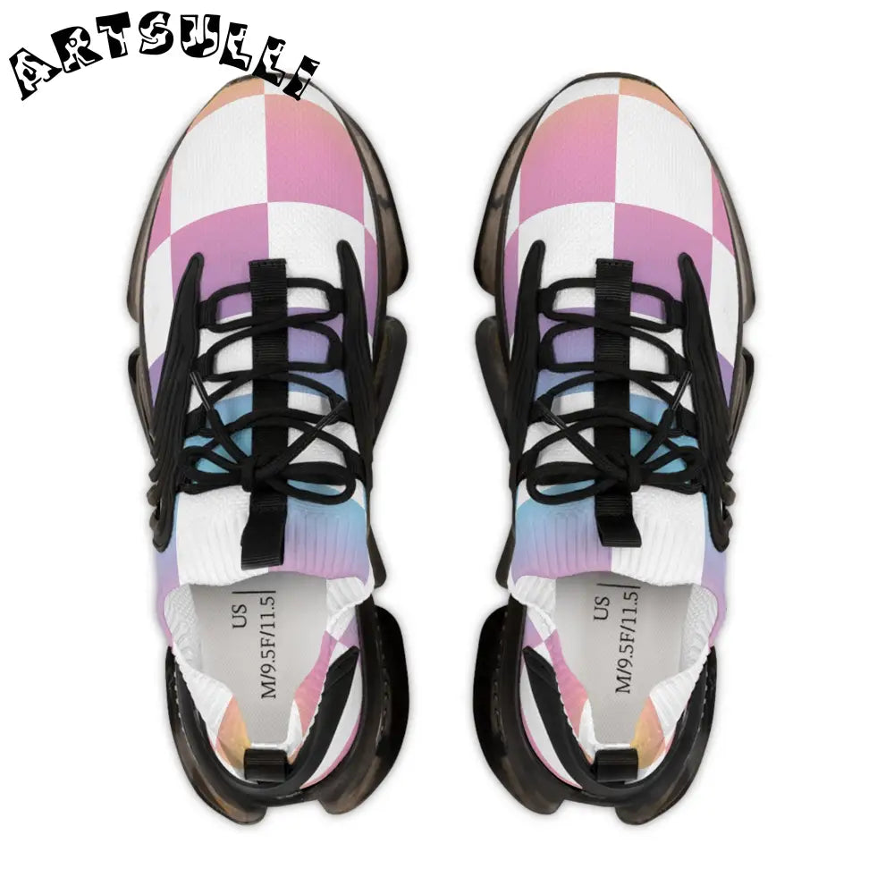 JAKKOUTTHEBXX Vaporwave Check Men’s Mesh Sneakers JAKKOUTTHEBXX