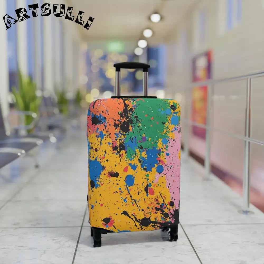 JAKKOUTTHEBXX The Colors Of Paint Splatter Luggage Cover