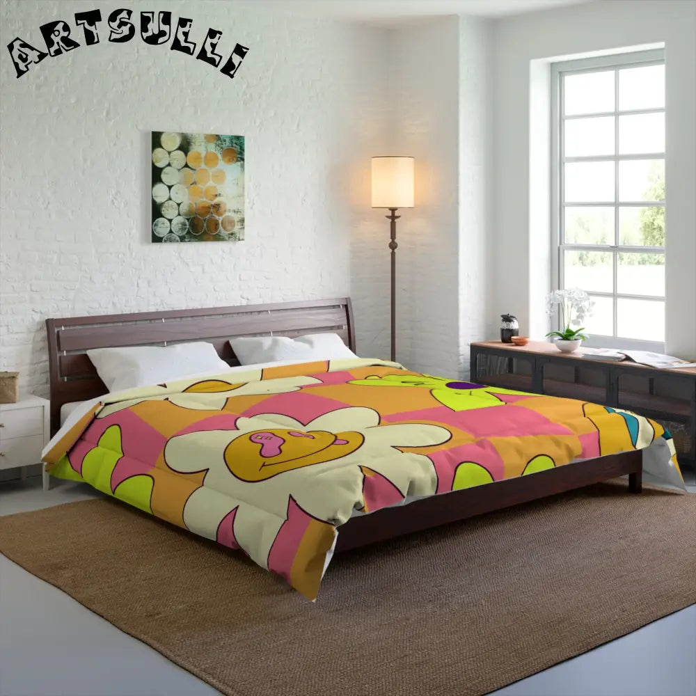 JAKKOUTTHEBXX Trippy Sour Face Rave Comforter JAKKOUTTHEBXX Artsulli