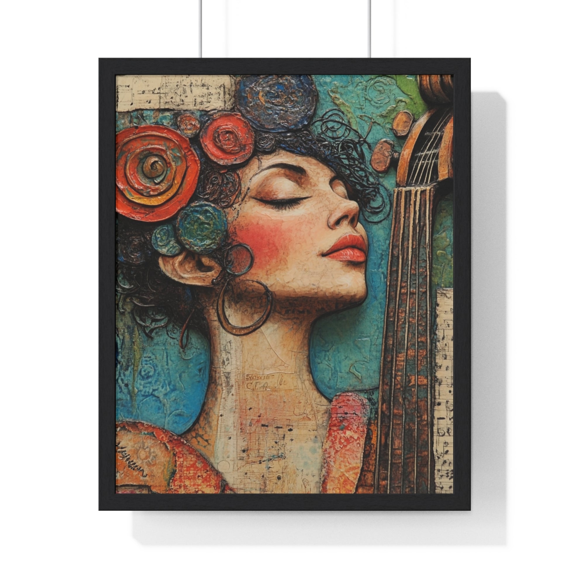 Woman With A Violin III Vertical Framed Poster, Artsulli - Art is Long, Life is Short, Poster, Size, 16" x 20", Color, Black, , , 26381891816440218918