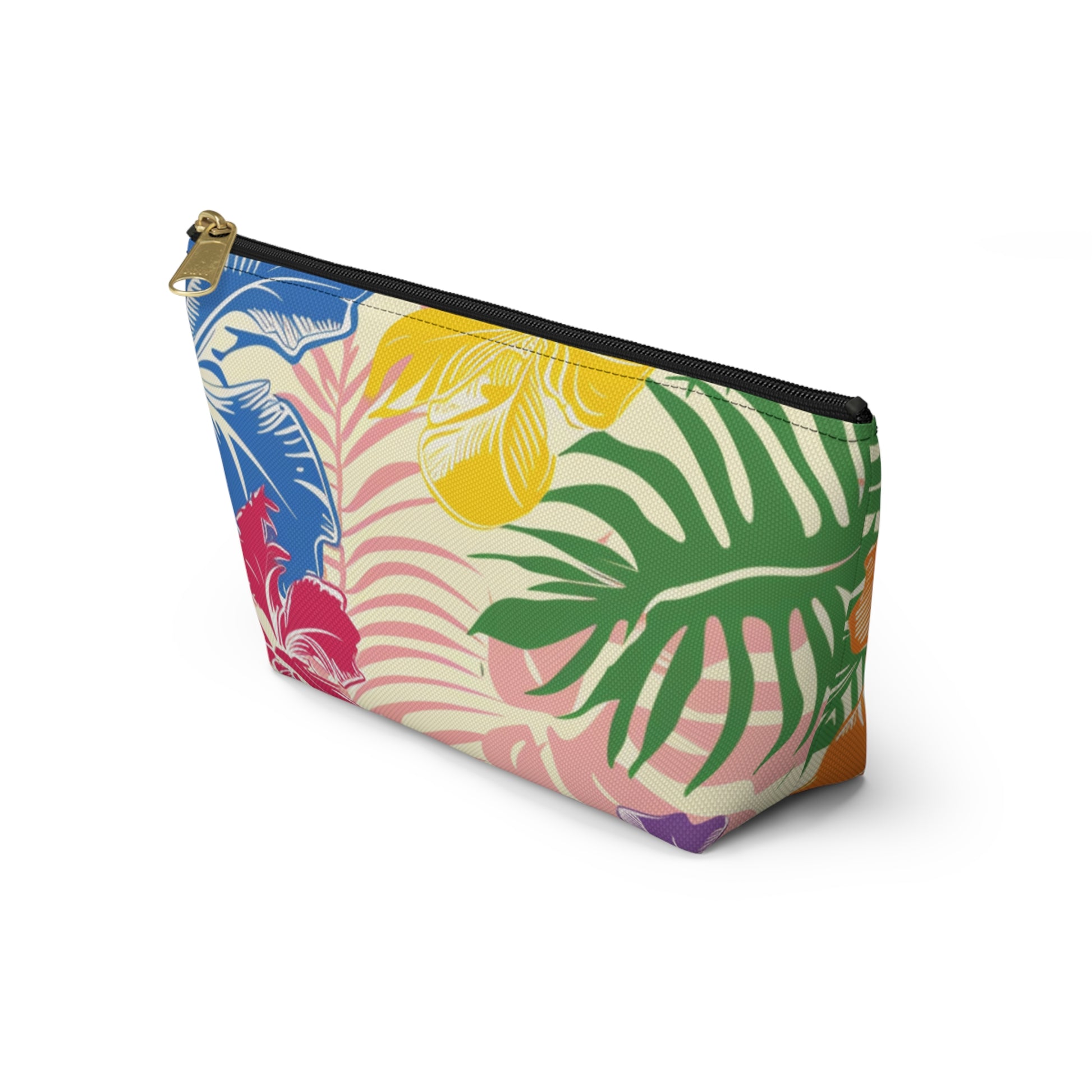 Blooming Tropical Flowers Accessory Pouch w T-bottom, Artsulli - Art is Long, Life is Short, Bags, , , , , , , 